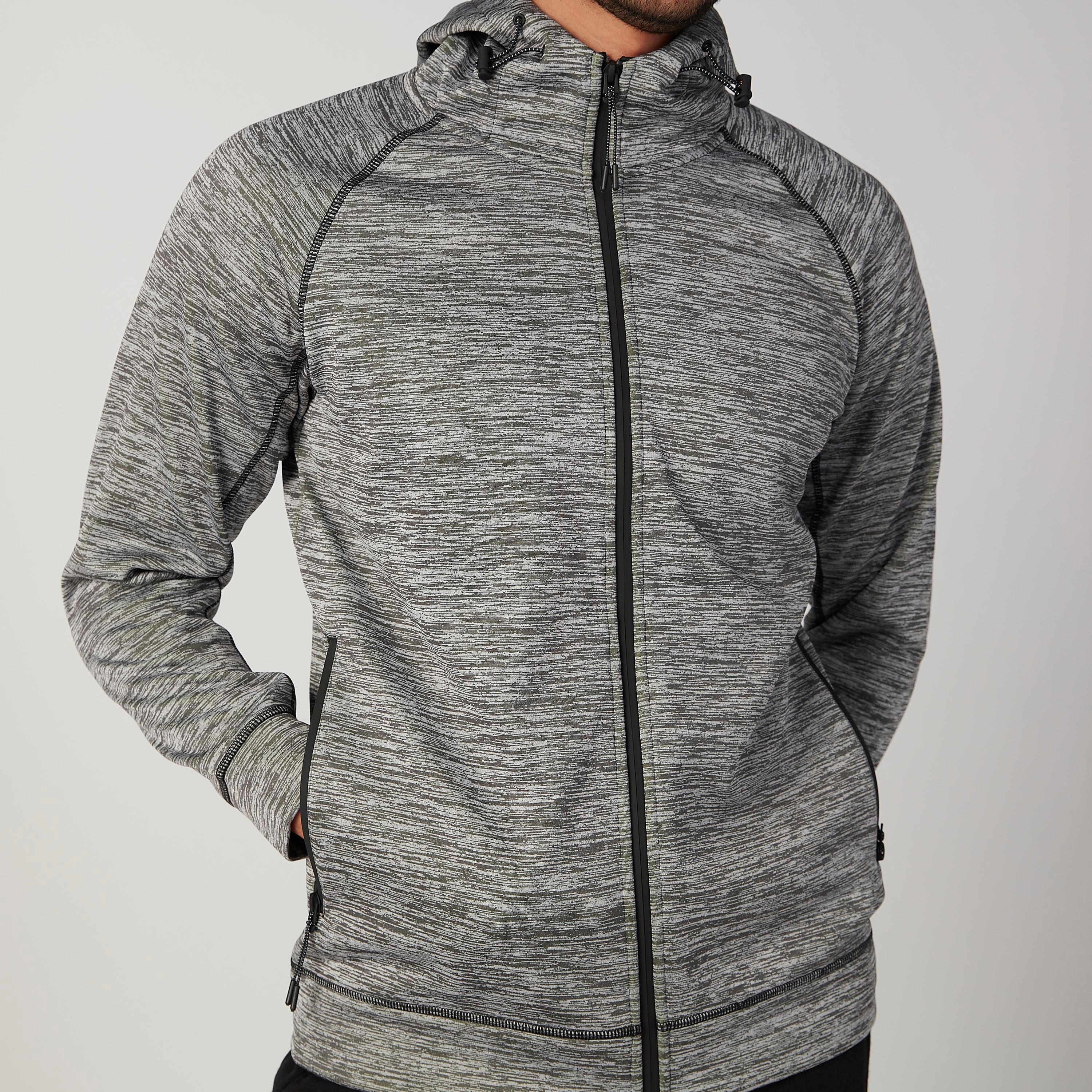 Textured Hooded Jacket with Long Sleeves and Pockets-men-clothing-jacketsandblazers-jackets-image-3