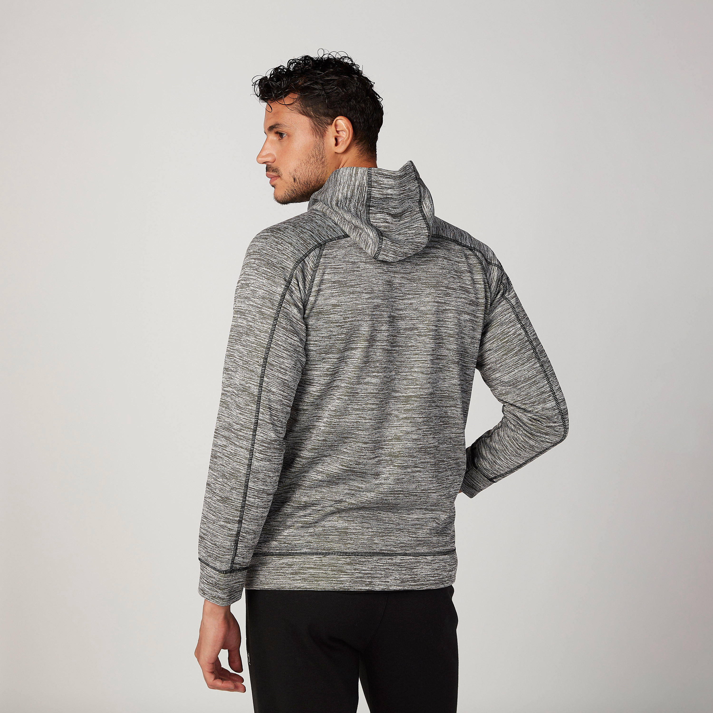 Textured Hooded Jacket with Long Sleeves and Pockets-men-clothing-jacketsandblazers-jackets-image-4