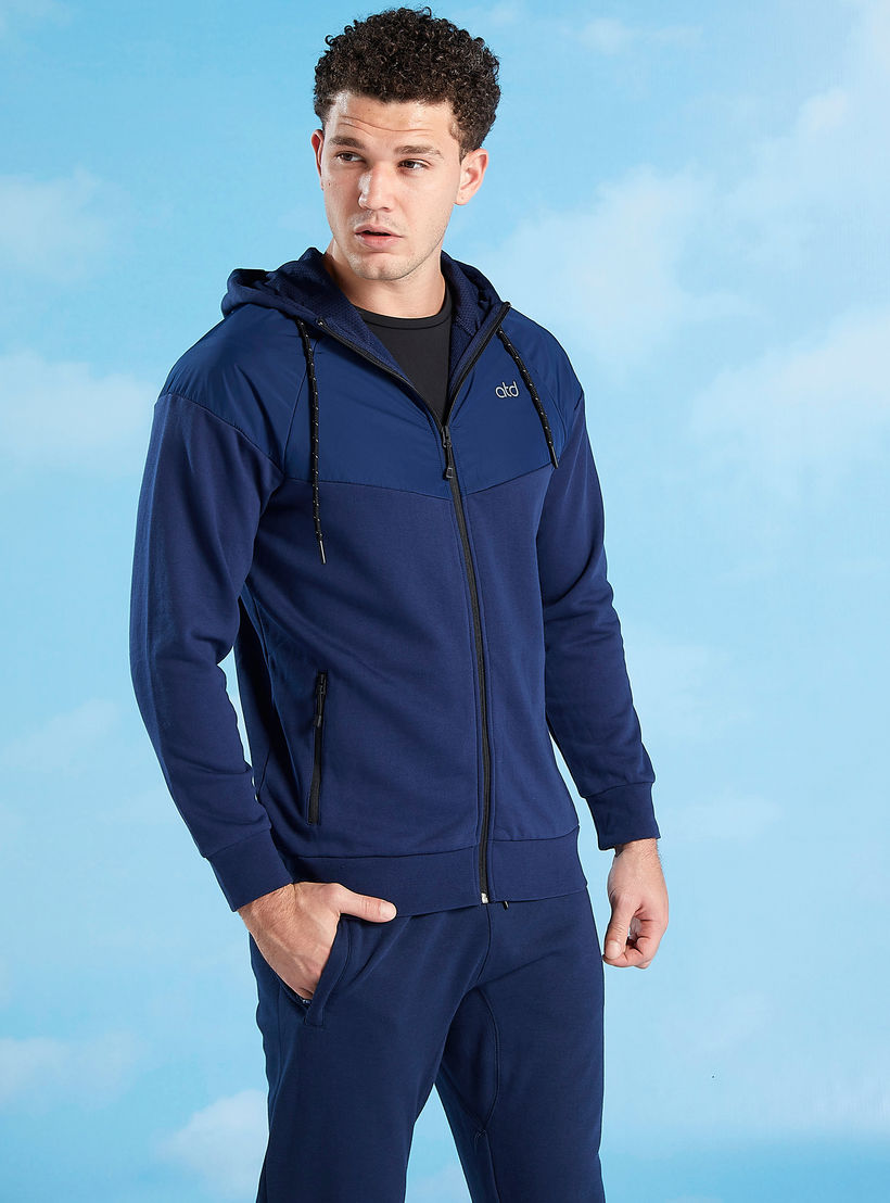 Plain Jacket with Long Sleeves and Hood-men-winterwear-hoodiesandsweatshirts-image-1