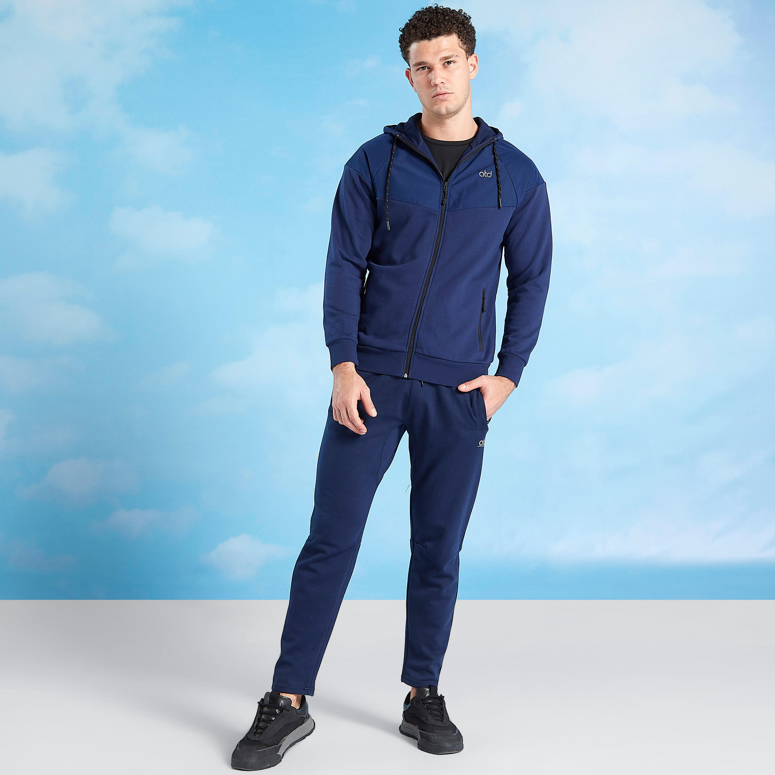 Plain Jacket with Long Sleeves and Hood-men-winterwear-hoodiesandsweatshirts-image-2