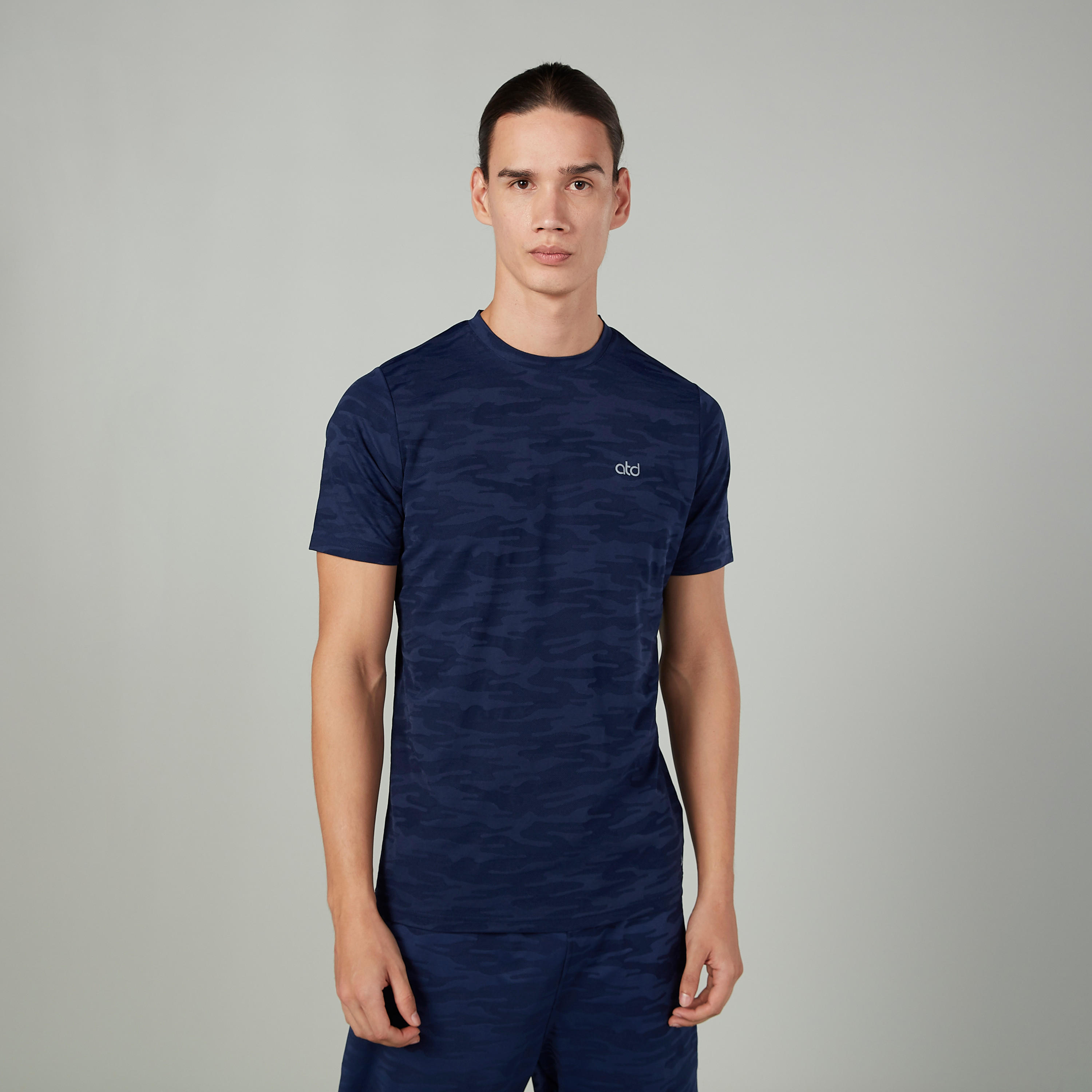 Sustainable Camouflage Print Round Neck T-shirt with Short Sleeves-men-clothing-sportswearandactivewear-tshirtsandpolos-image-4