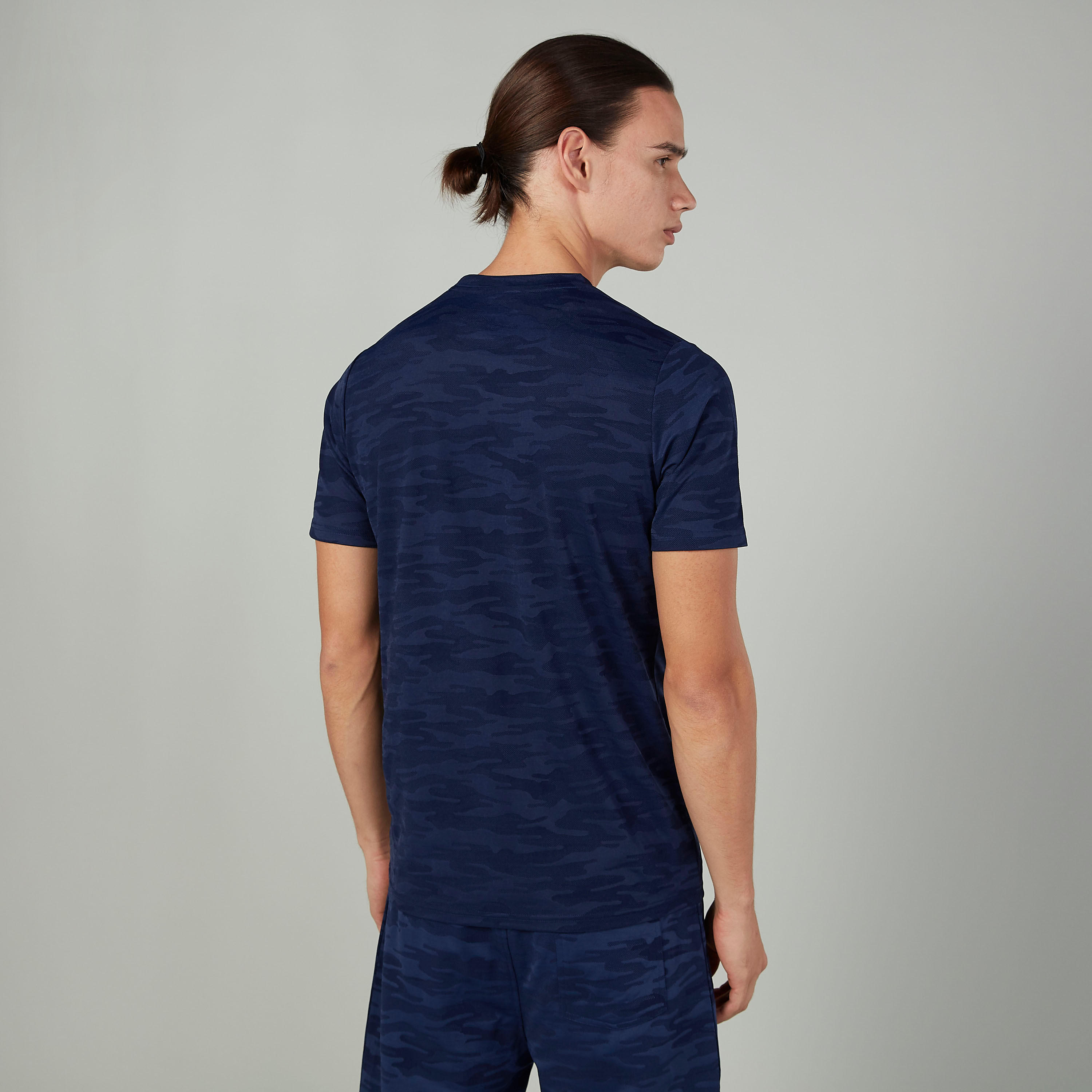 Sustainable Camouflage Print Round Neck T-shirt with Short Sleeves-men-clothing-sportswearandactivewear-tshirtsandpolos-image-7