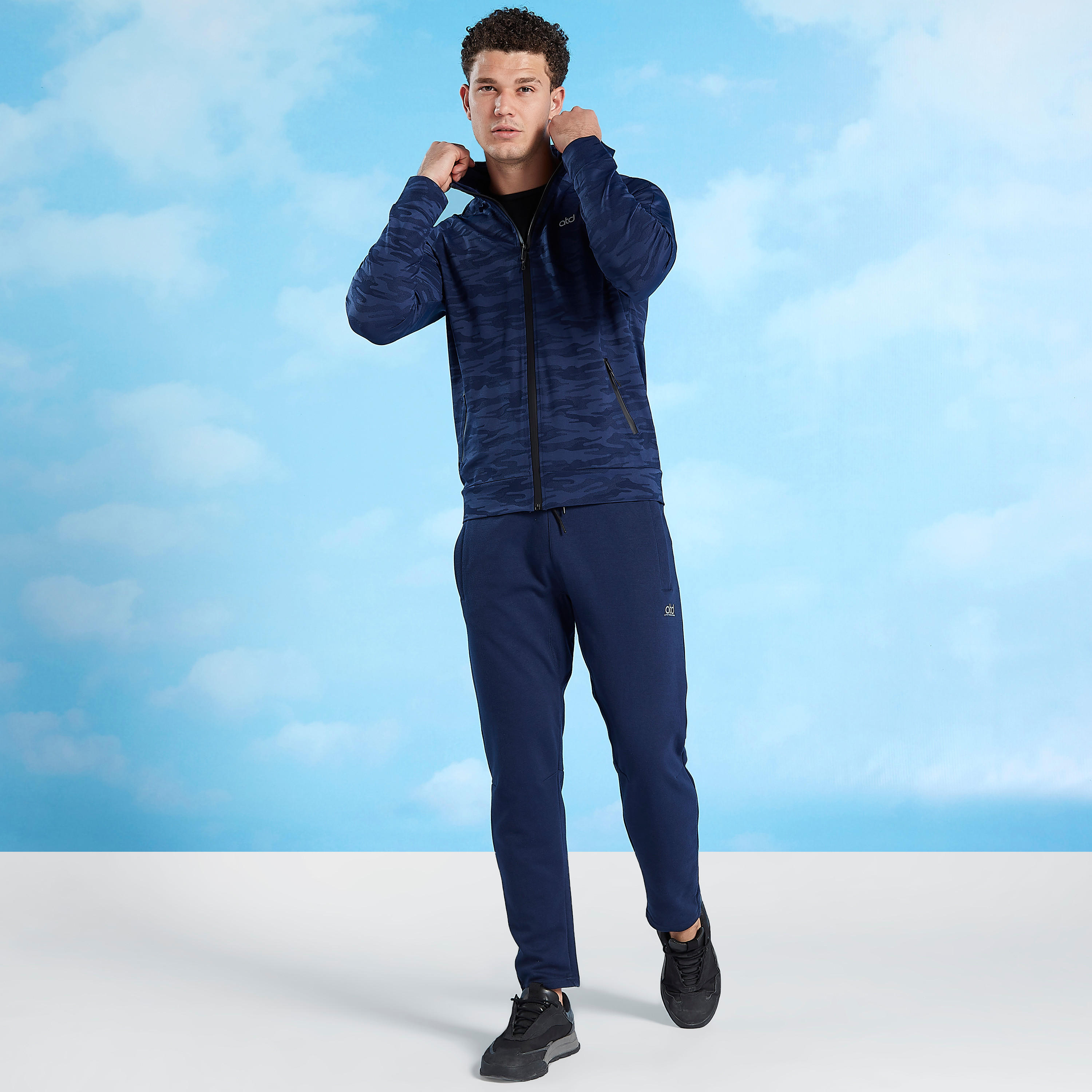 Printed Hooded Jacket with Long Sleeves and Hood-men-clothing-jacketsandblazers-jackets-image-2