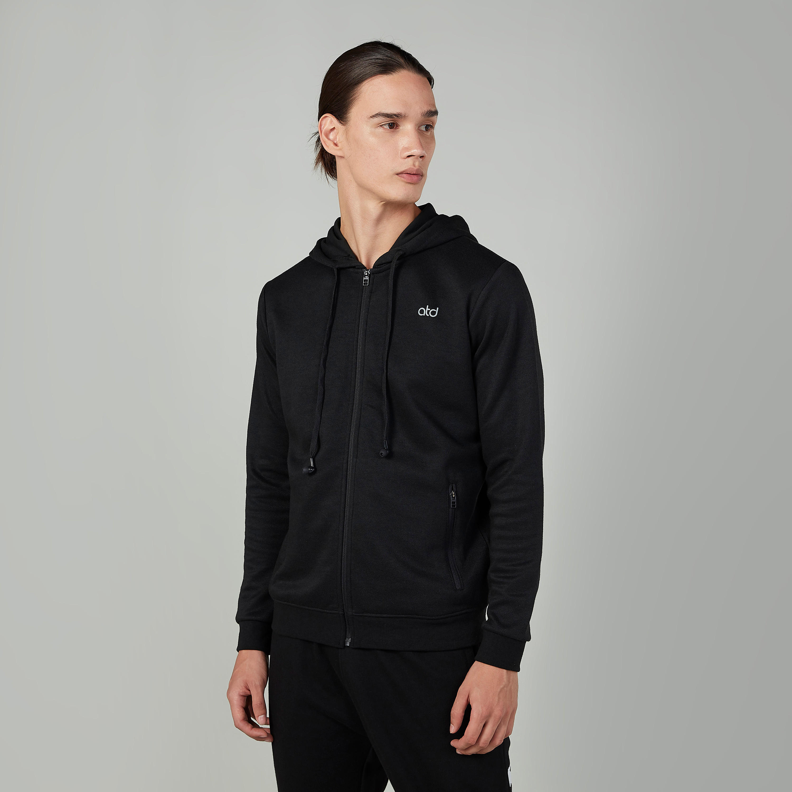 Plain Jacket with Long Sleeves and Hood-men-clothing-sweatersandpullovers-image-1