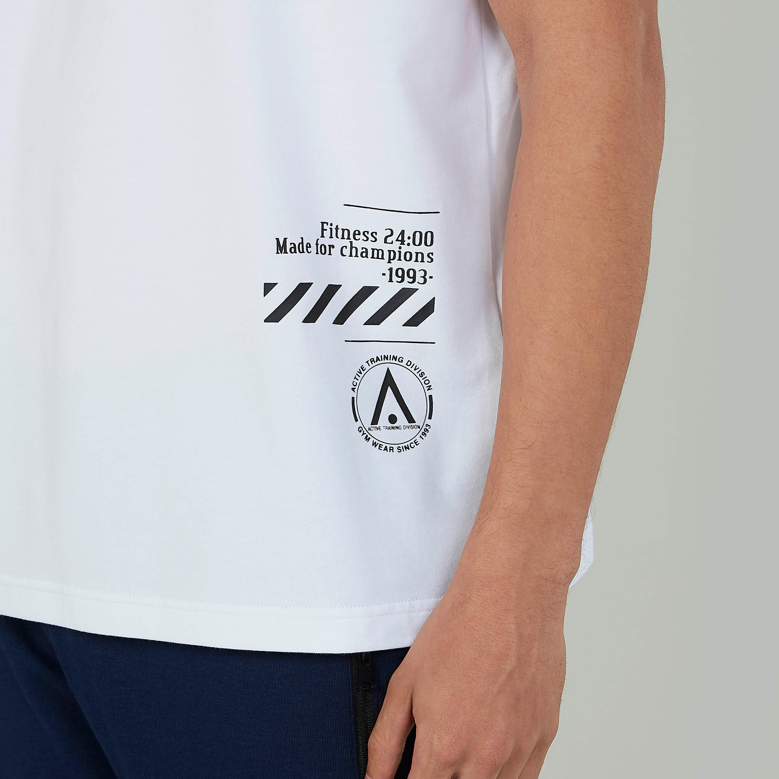 Printed T-shirt with Round Neck and Short Sleeves-men-clothing-sportswearandactivewear-tshirtsandpolos-image-5