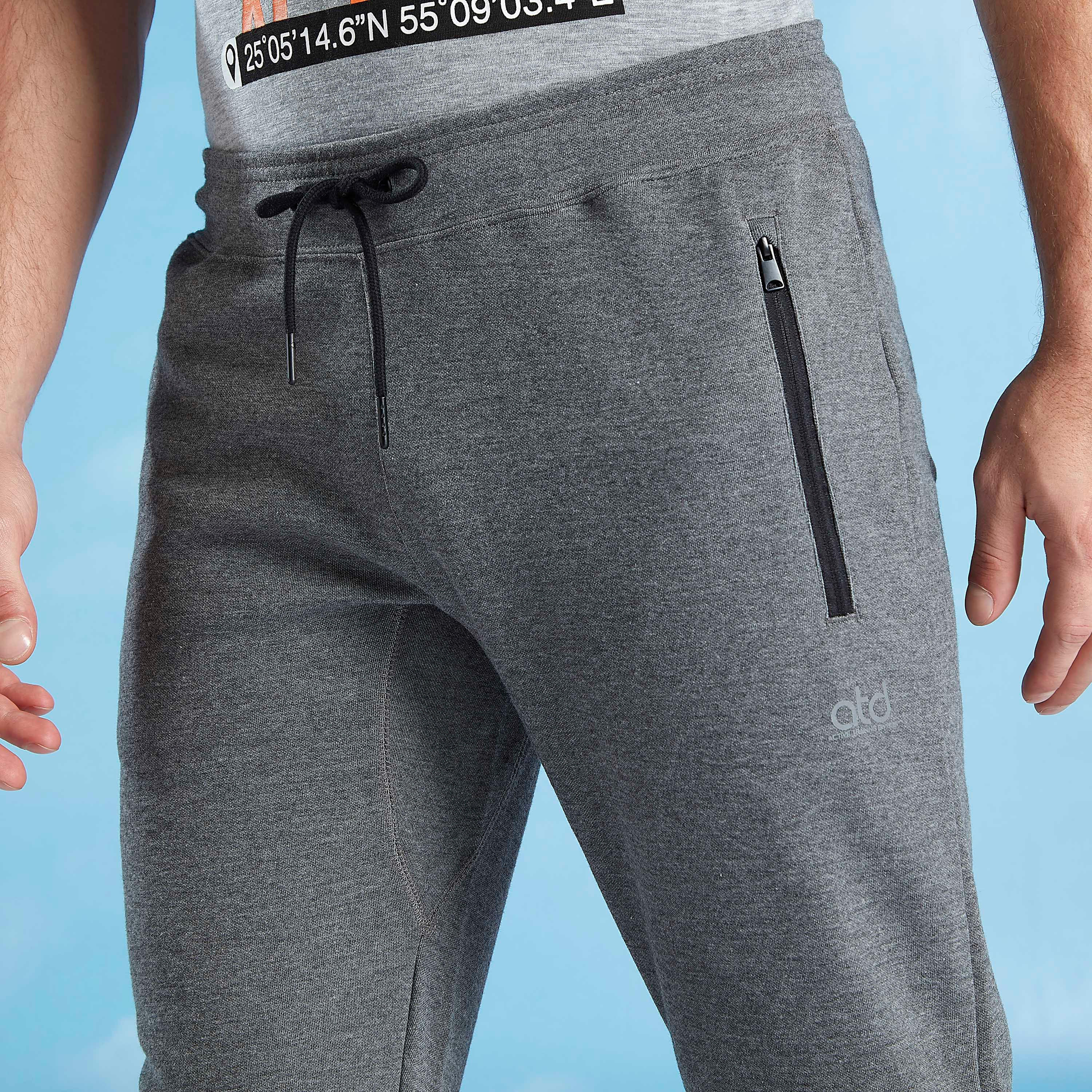 بنطلون رياضي سادة برباط وسحّاب-men-clothing-sportswearandactivewear-bottoms-image-3