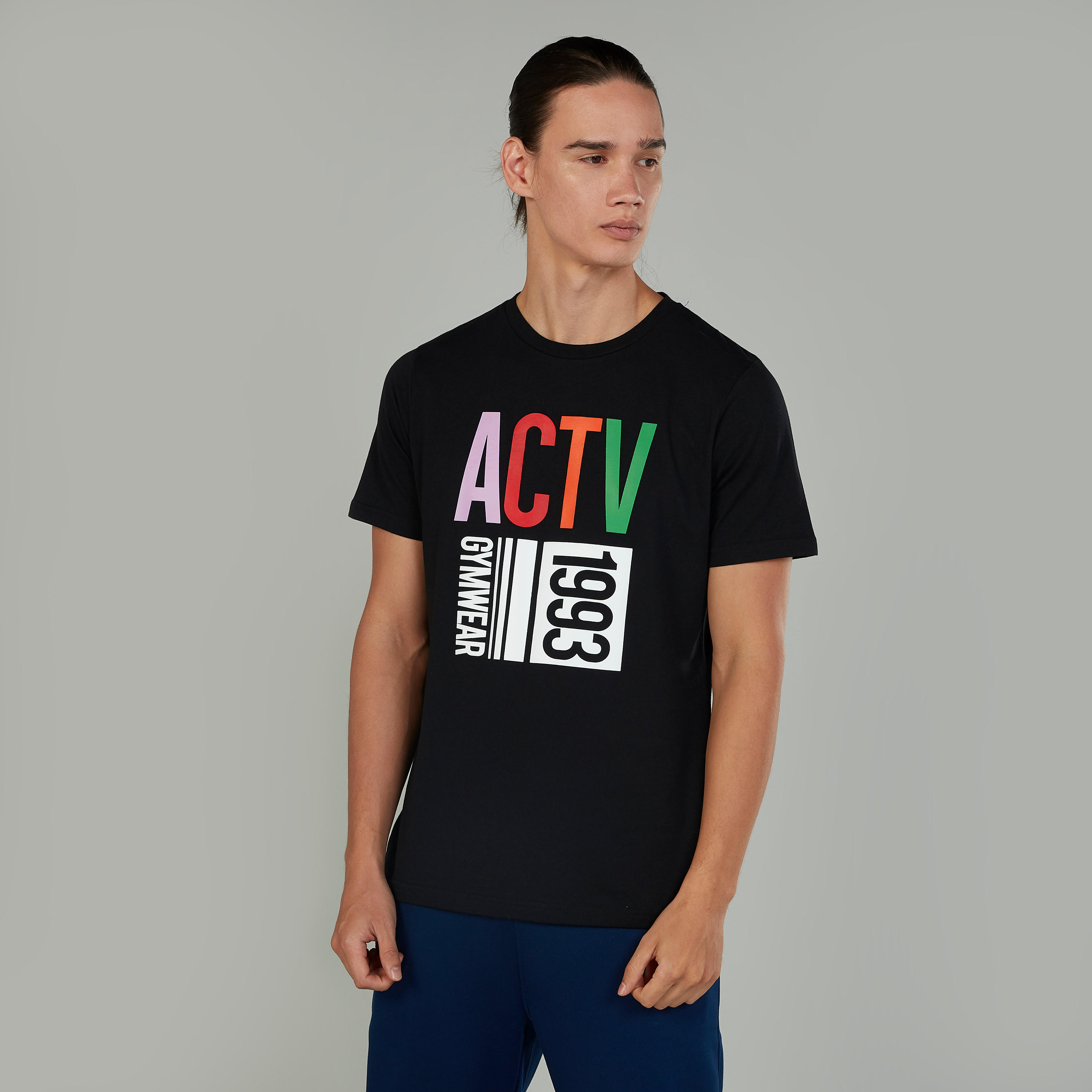 Printed T-shirt with Crew Neck and Short Sleeves-men-clothing-sportswearandactivewear-tshirtsandpolos-image-1