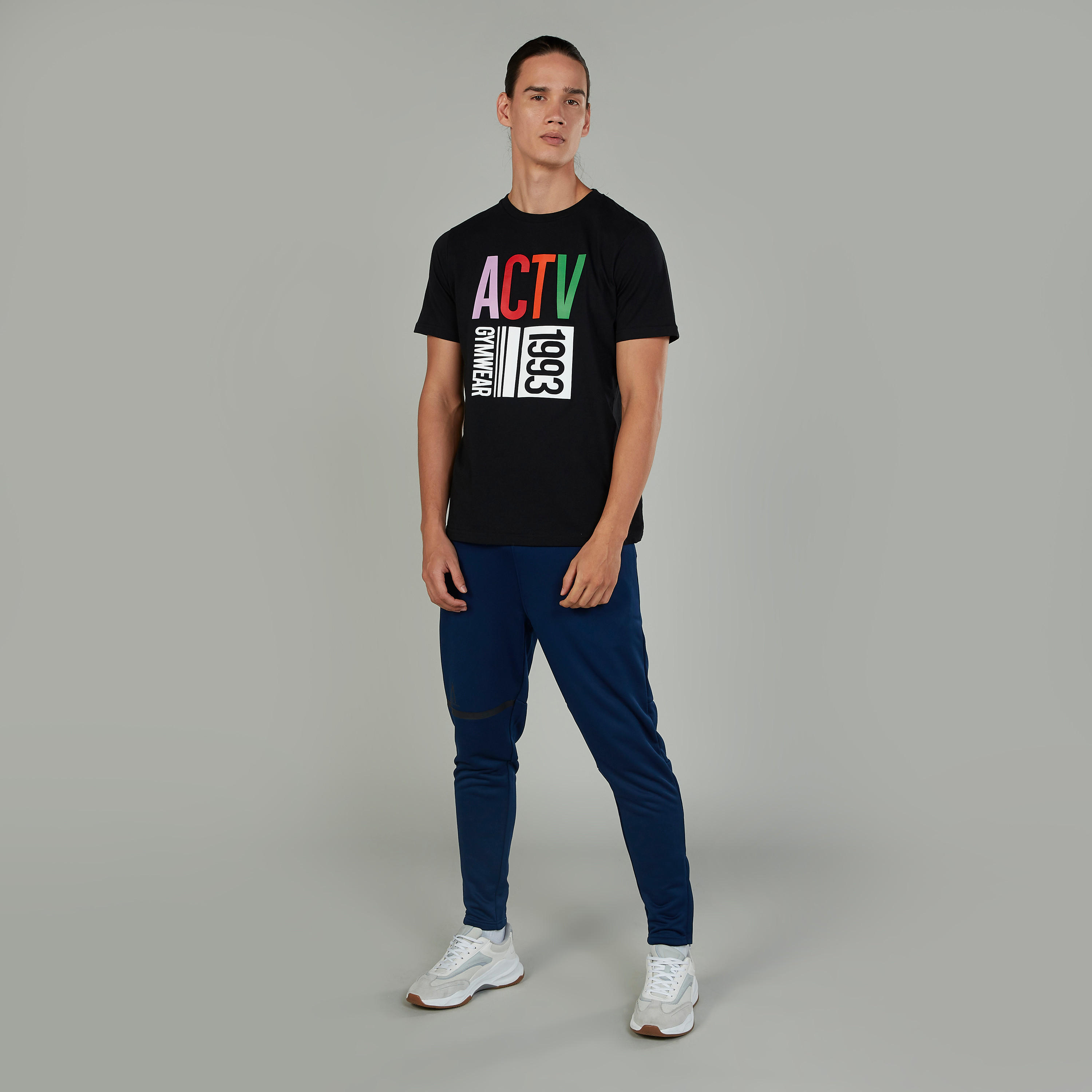 Printed T-shirt with Crew Neck and Short Sleeves-men-clothing-sportswearandactivewear-tshirtsandpolos-image-2