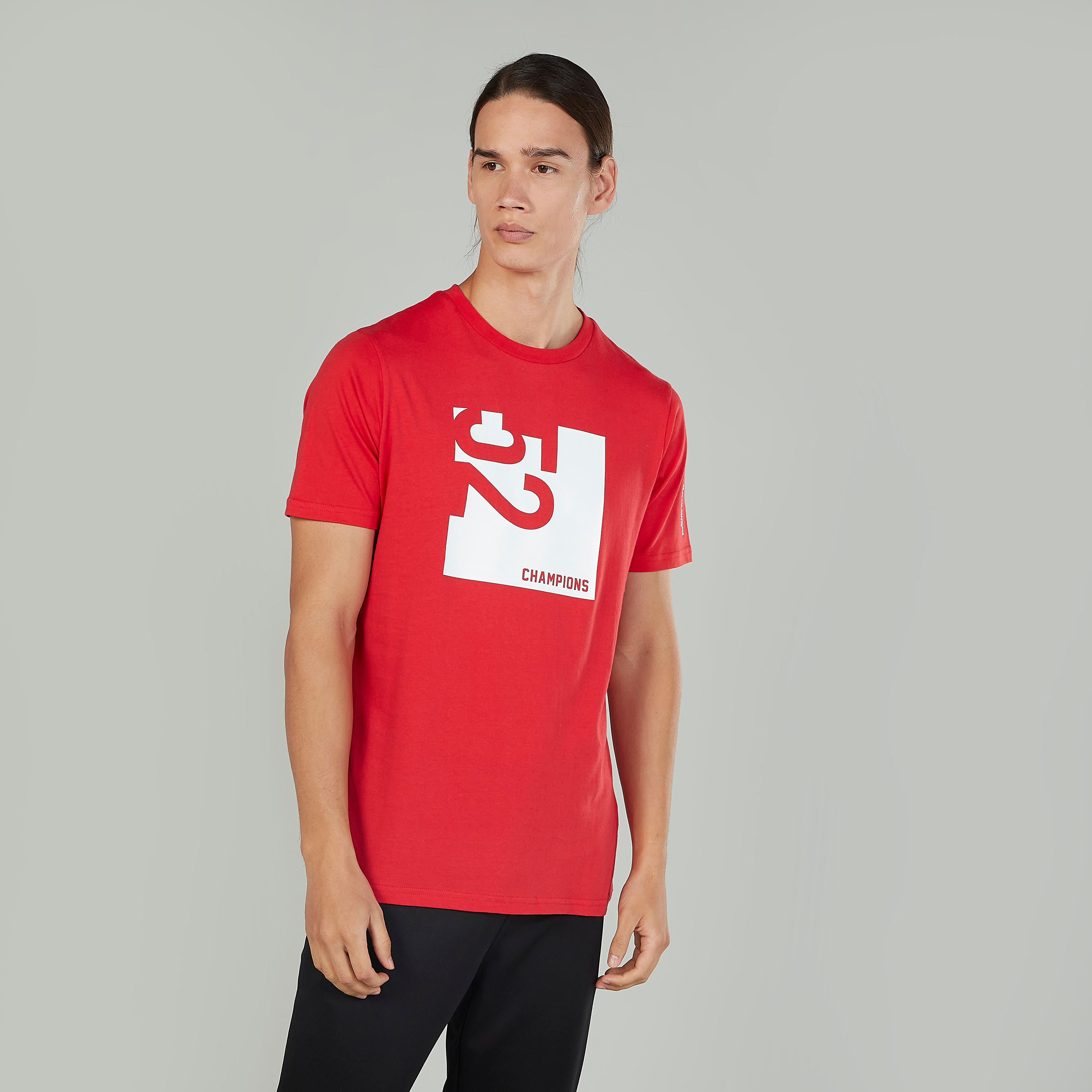 Printed T-shirt with Crew Neck and Short Sleeves-men-clothing-sportswearandactivewear-tshirtsandpolos-image-1