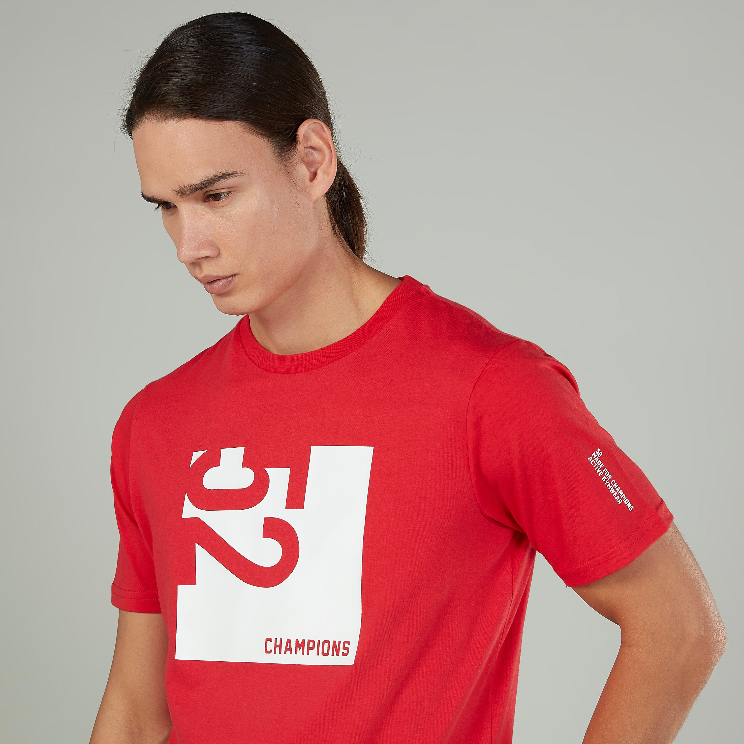 Printed T-shirt with Crew Neck and Short Sleeves-men-clothing-sportswearandactivewear-tshirtsandpolos-image-3