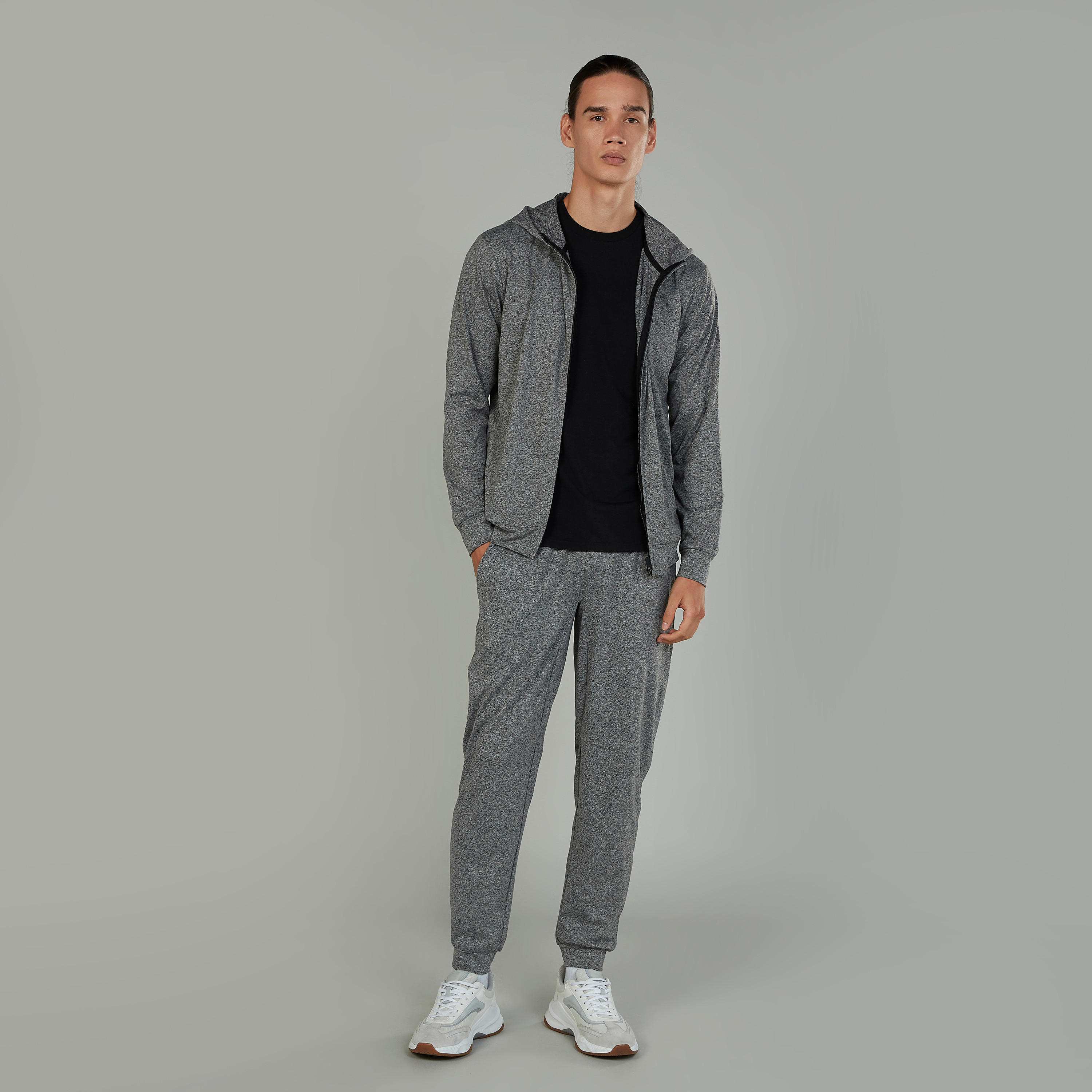 Plain T-shirt with Crew Neck and Short Sleeves-men-clothing-sportswearandactivewear-tshirtsandpolos-image-2