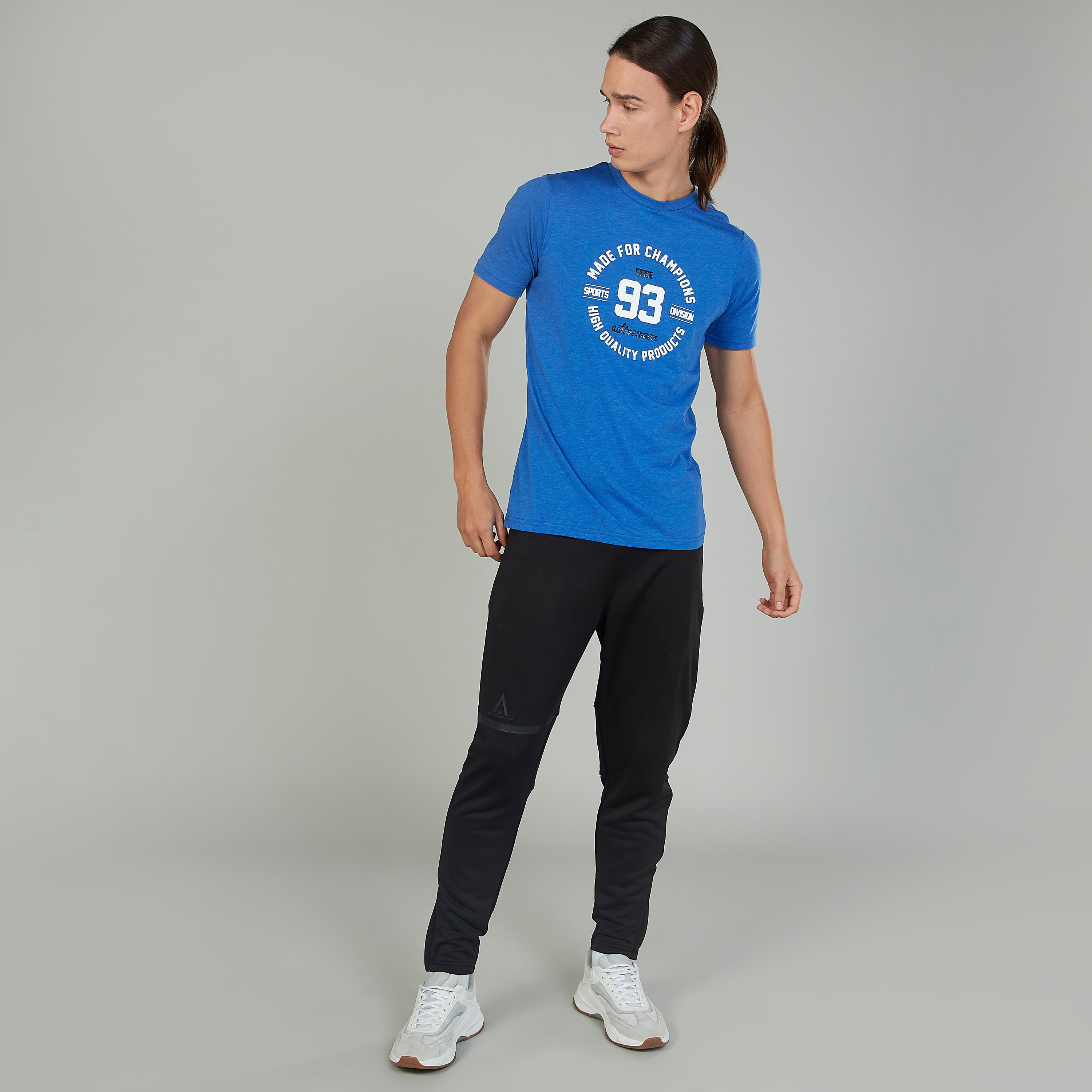 Full Length Plain Pants with Elasticised Waistband-men-clothing-sportswearandactivewear-bottoms-image-2