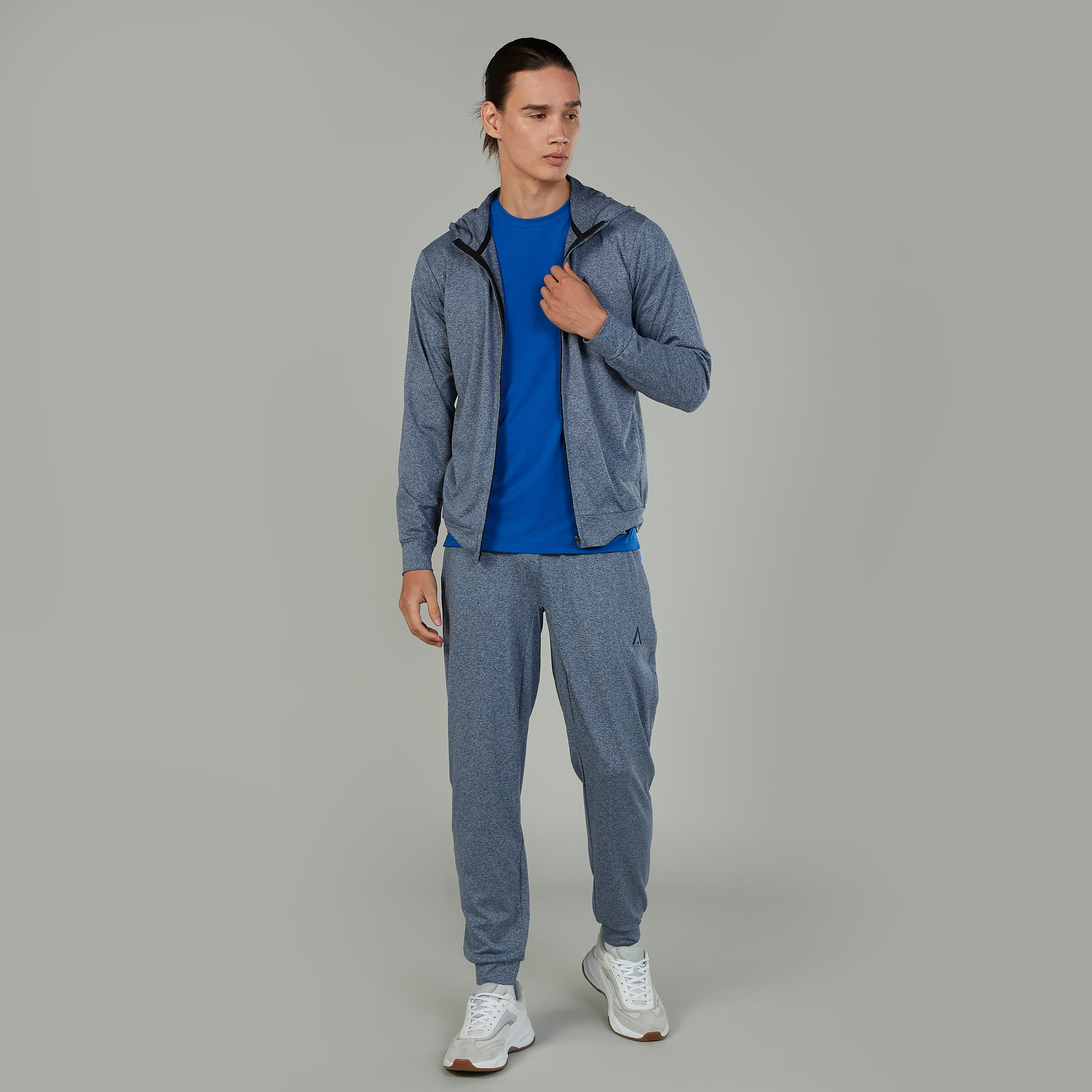 Plain Hooded Jacket with Long Sleeves and Hood-men-winterwear-hoodiesandsweatshirts-image-2