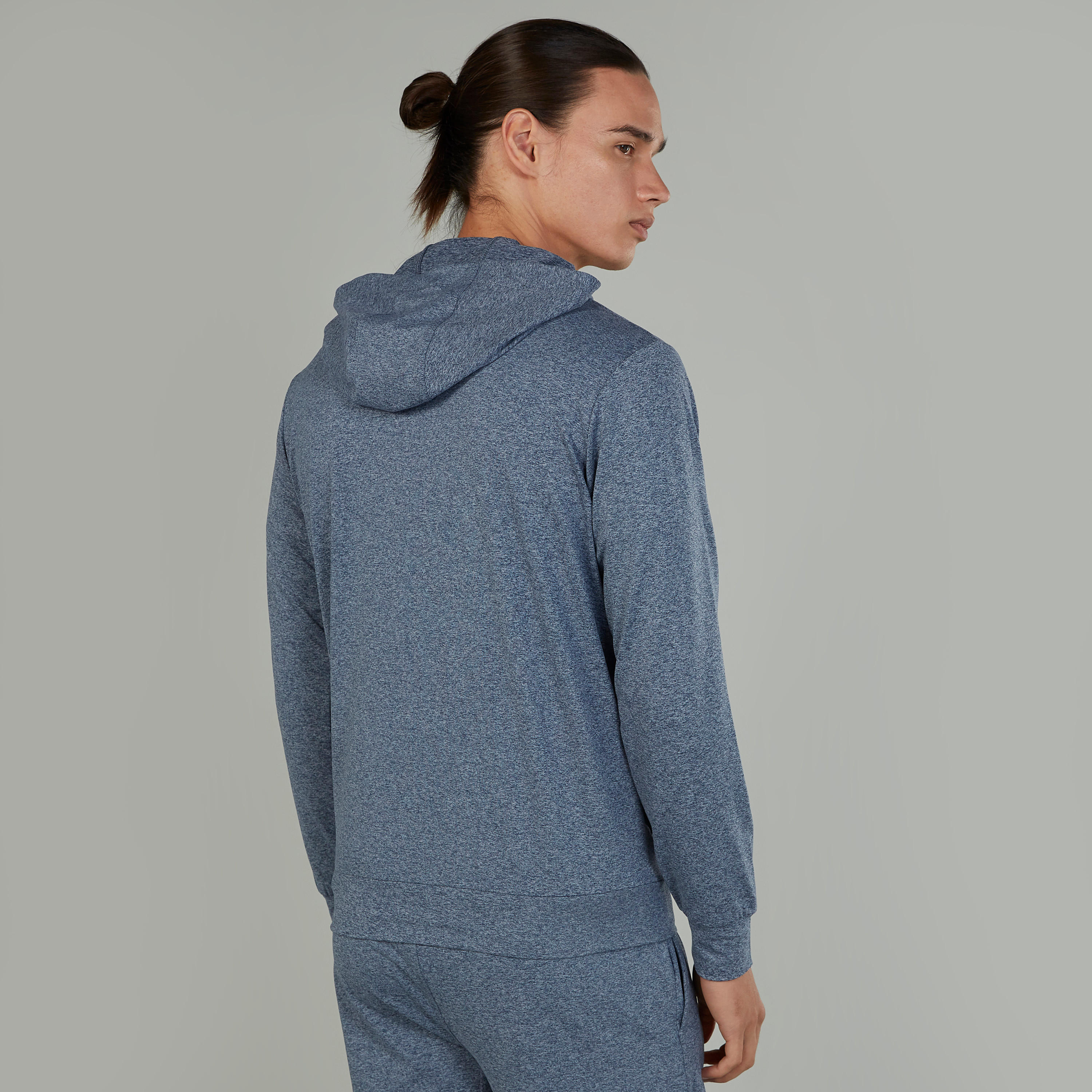 Plain Hooded Jacket with Long Sleeves and Hood-men-winterwear-hoodiesandsweatshirts-image-4