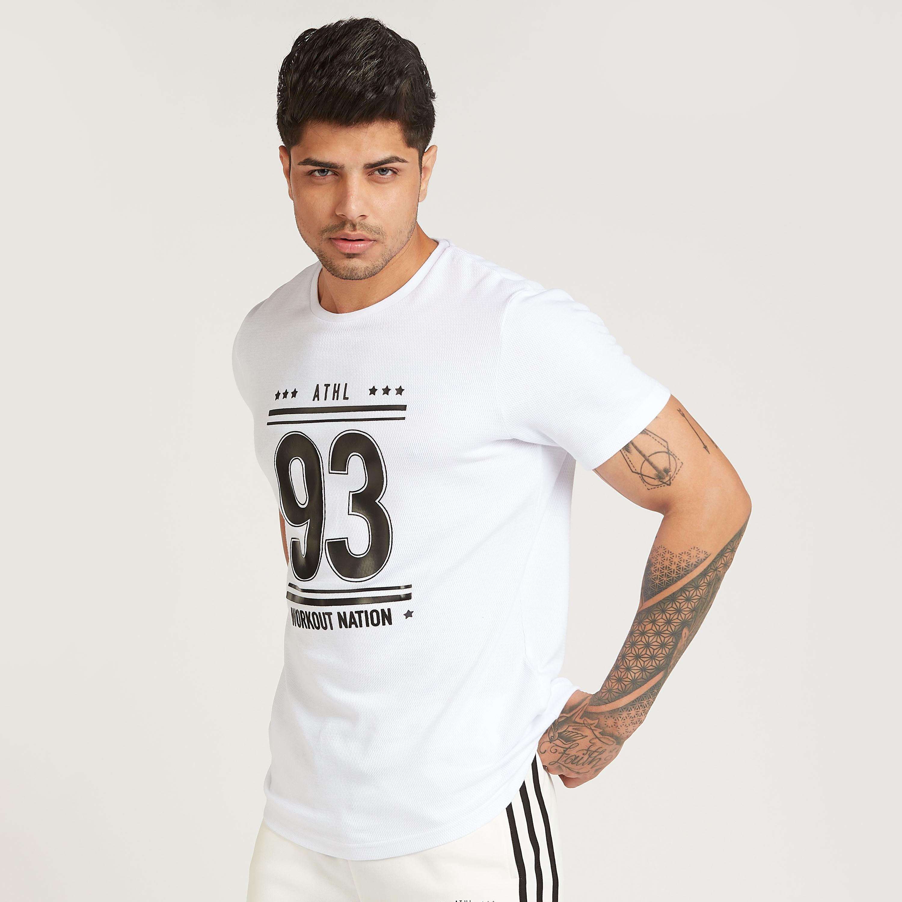 Printed T-shirt with Crew Neck and Short Sleeves-men-clothing-sportswearandactivewear-tshirtsandpolos-image-1