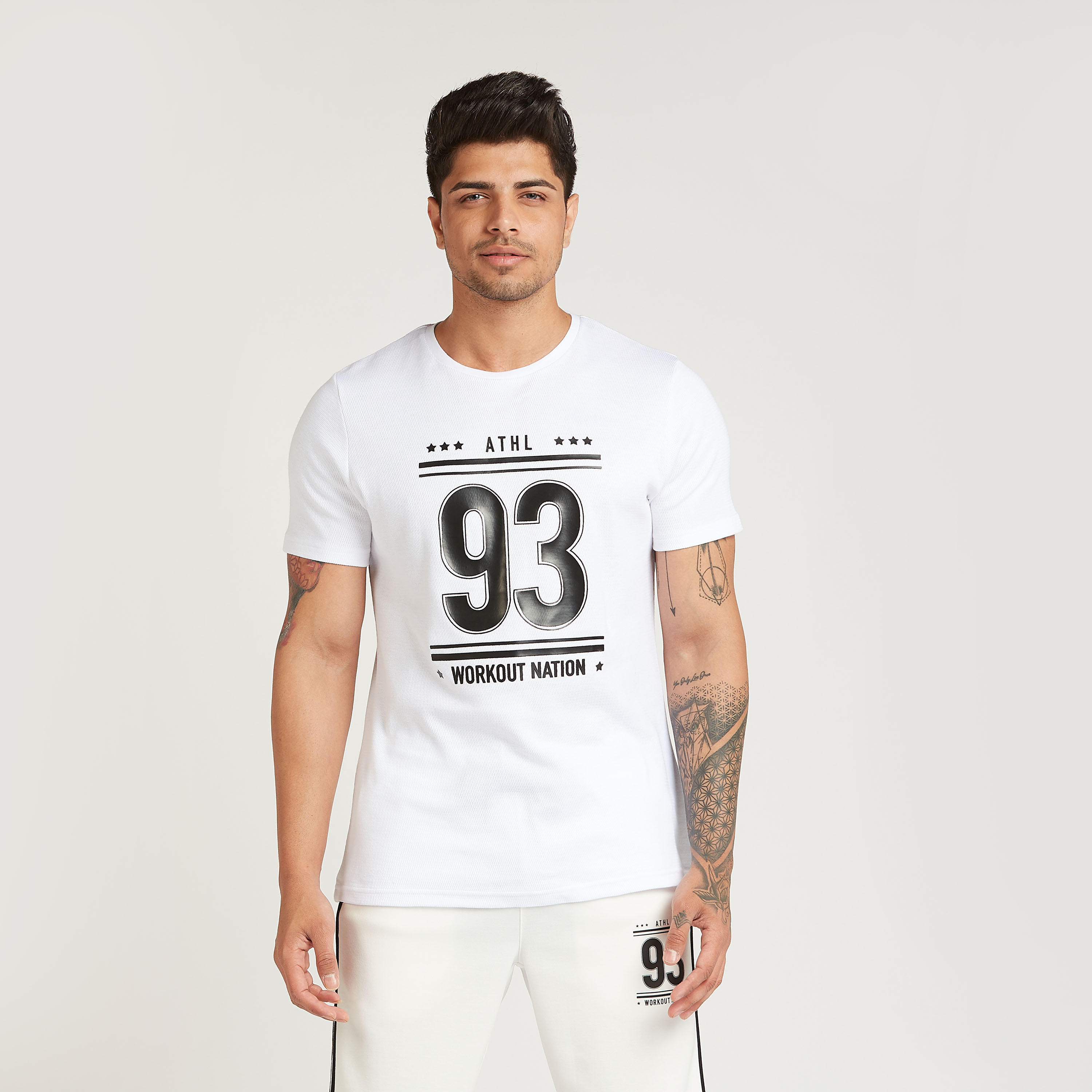 Printed T-shirt with Crew Neck and Short Sleeves-men-clothing-sportswearandactivewear-tshirtsandpolos-image-3