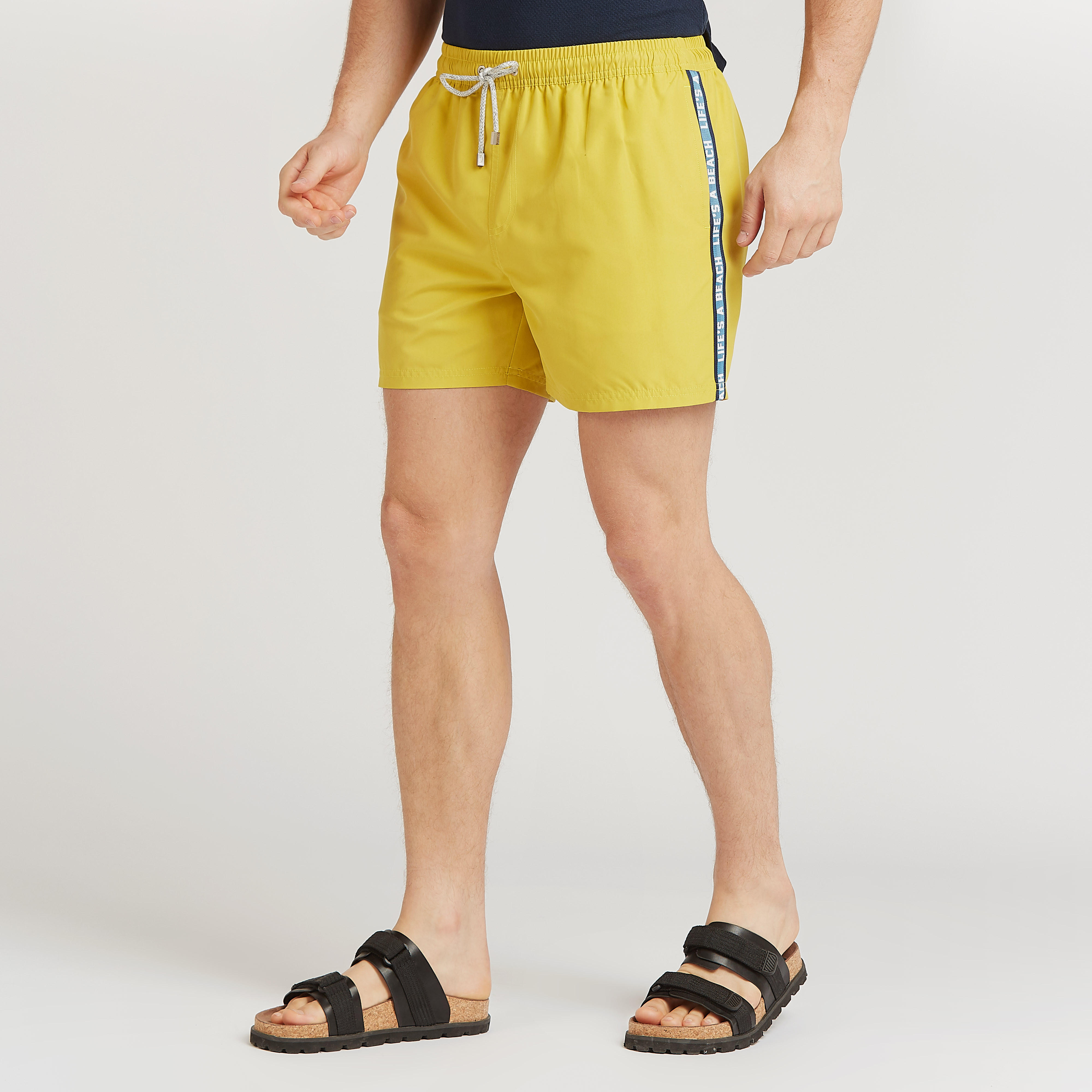 Tape Detail Shorts with Pockets and Drawstring-men-clothing-bottoms-shorts-image-1