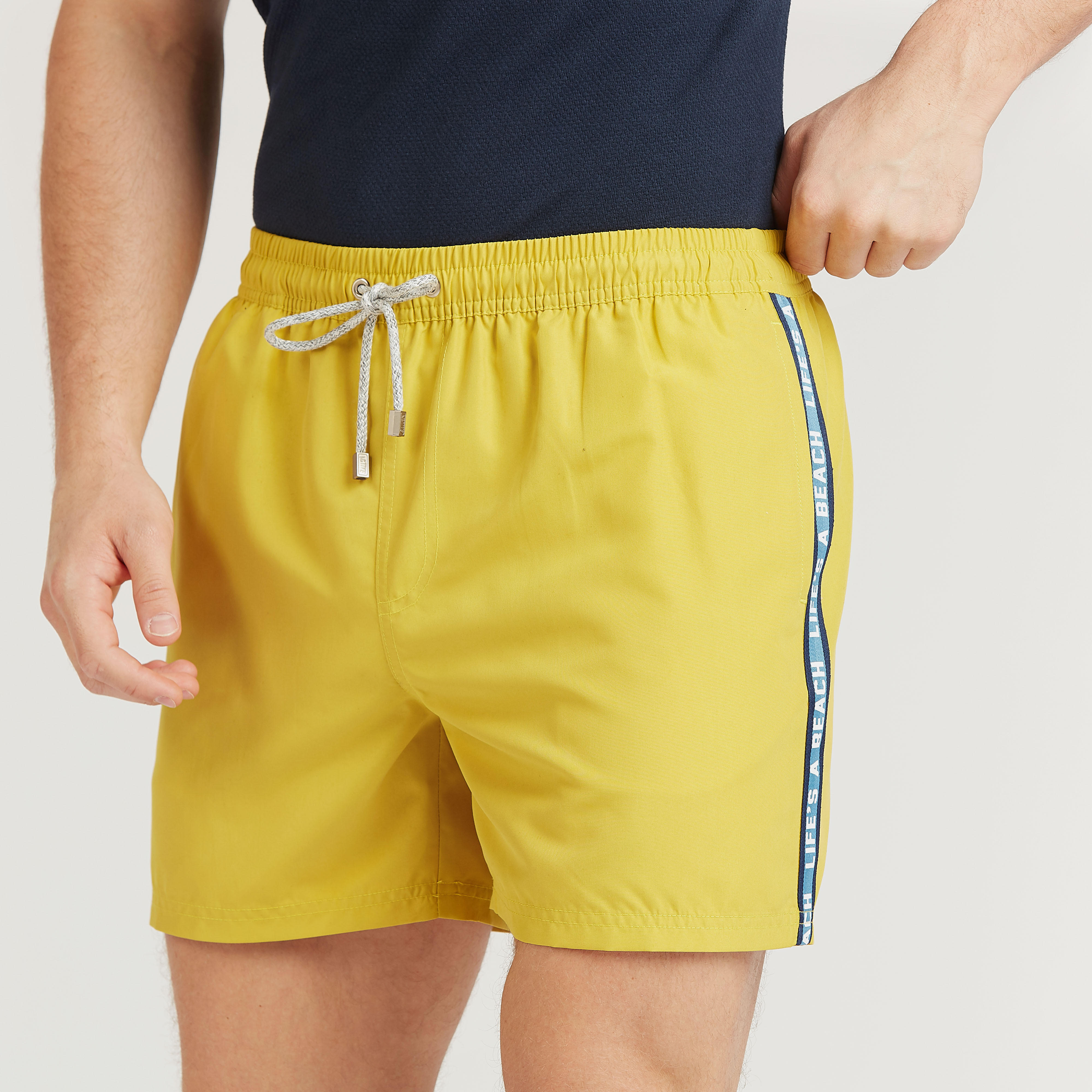 Tape Detail Shorts with Pockets and Drawstring-men-clothing-bottoms-shorts-image-3