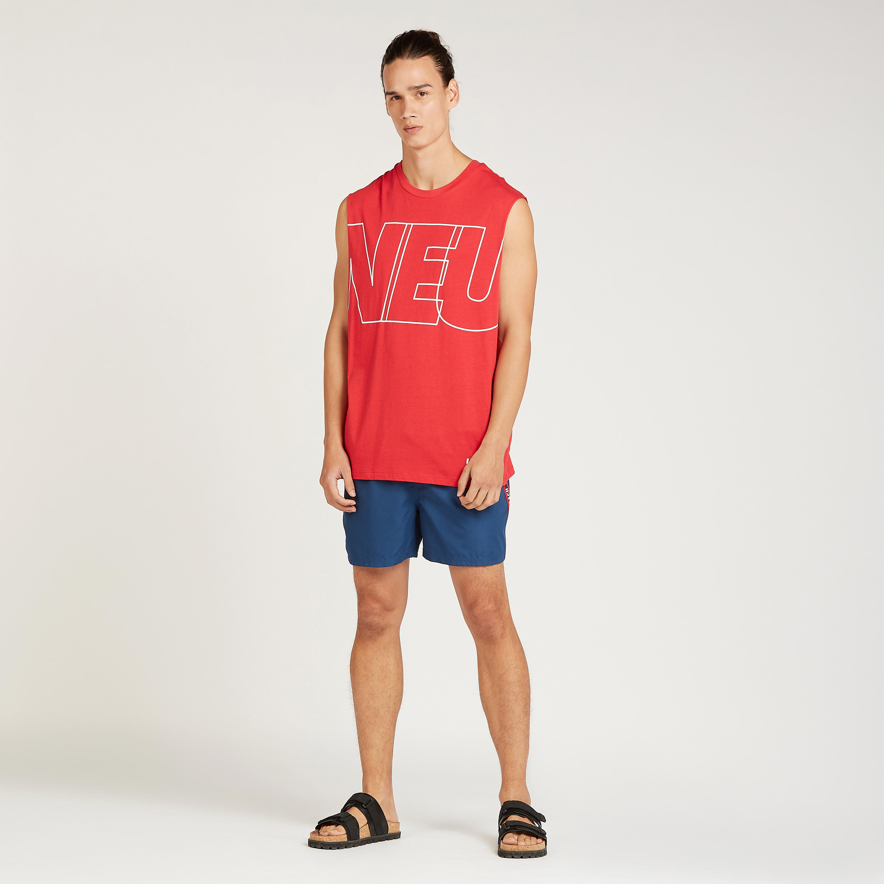 Solid Shorts with Pocket and Tape Detail-men-clothing-bottoms-shorts-image-2