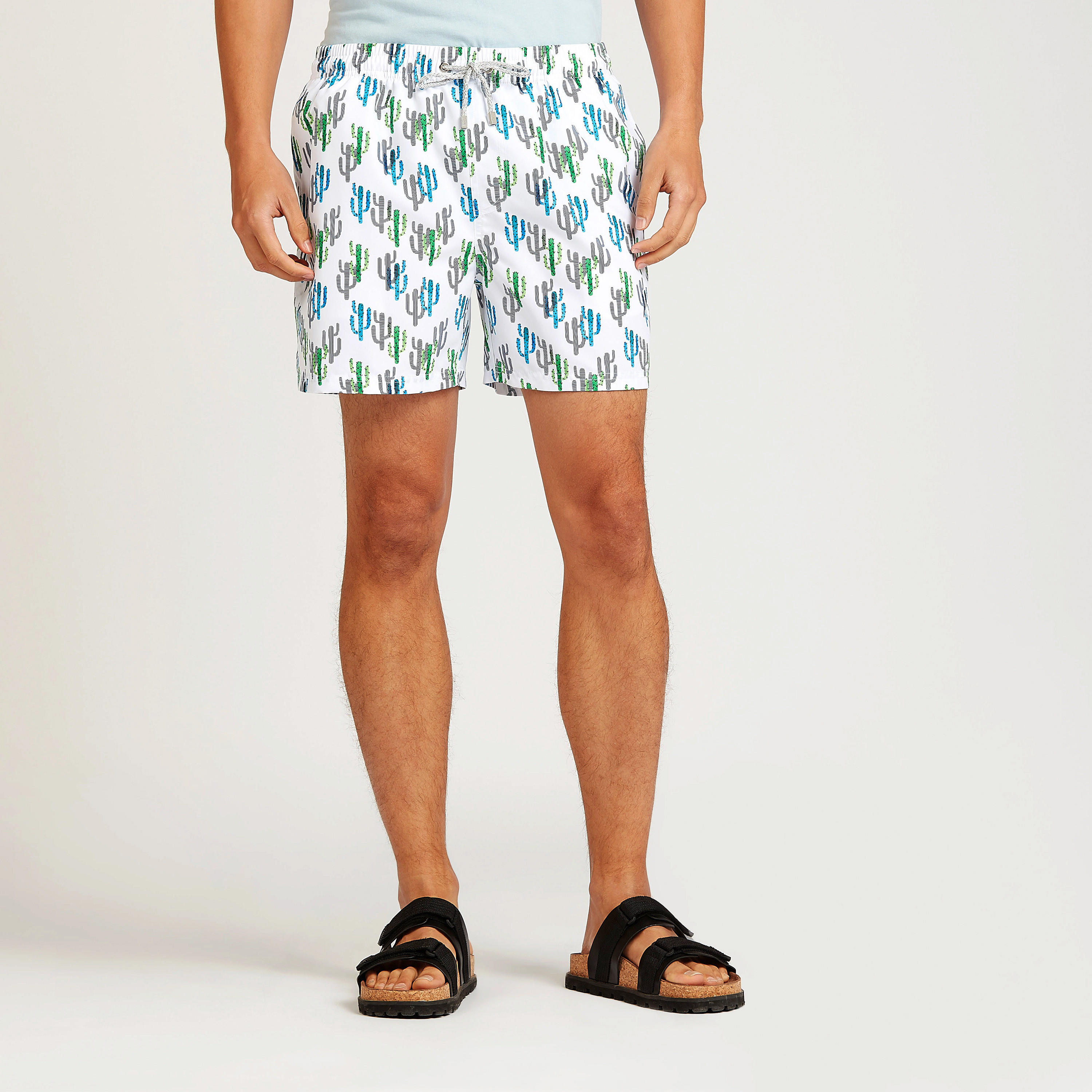 Printed Shorts with Pocket Detail and Drawstring-men-clothing-bottoms-shorts-image-1