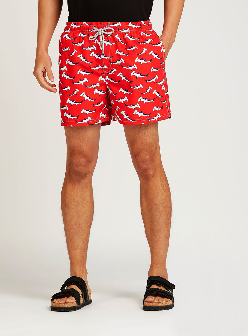 Printed Shorts with Pocket Detail and Drawstring-men-clothing-bottoms-shorts-image-1