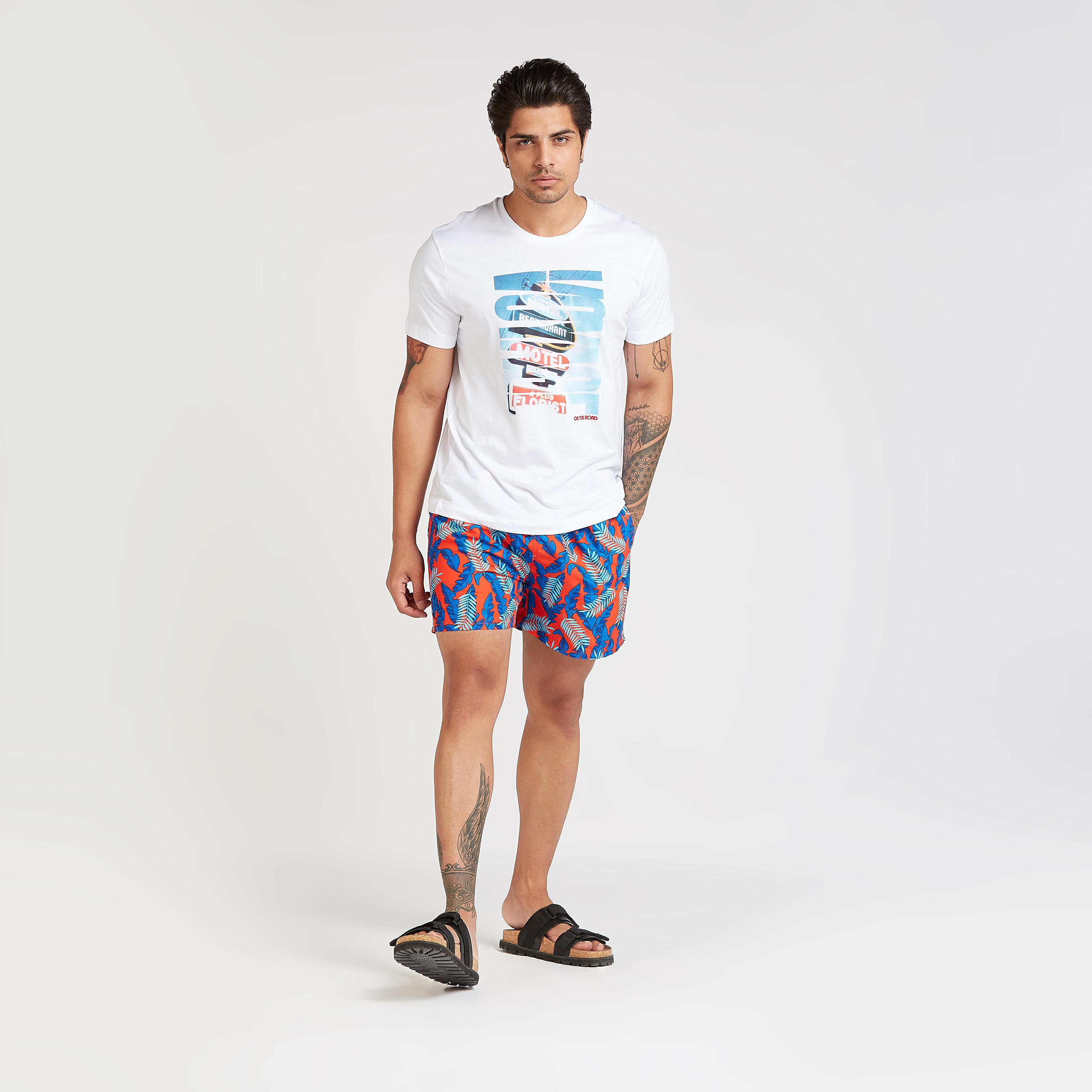 Printed Shorts with Pocket Detail and Drawstring-men-clothing-bottoms-shorts-image-2