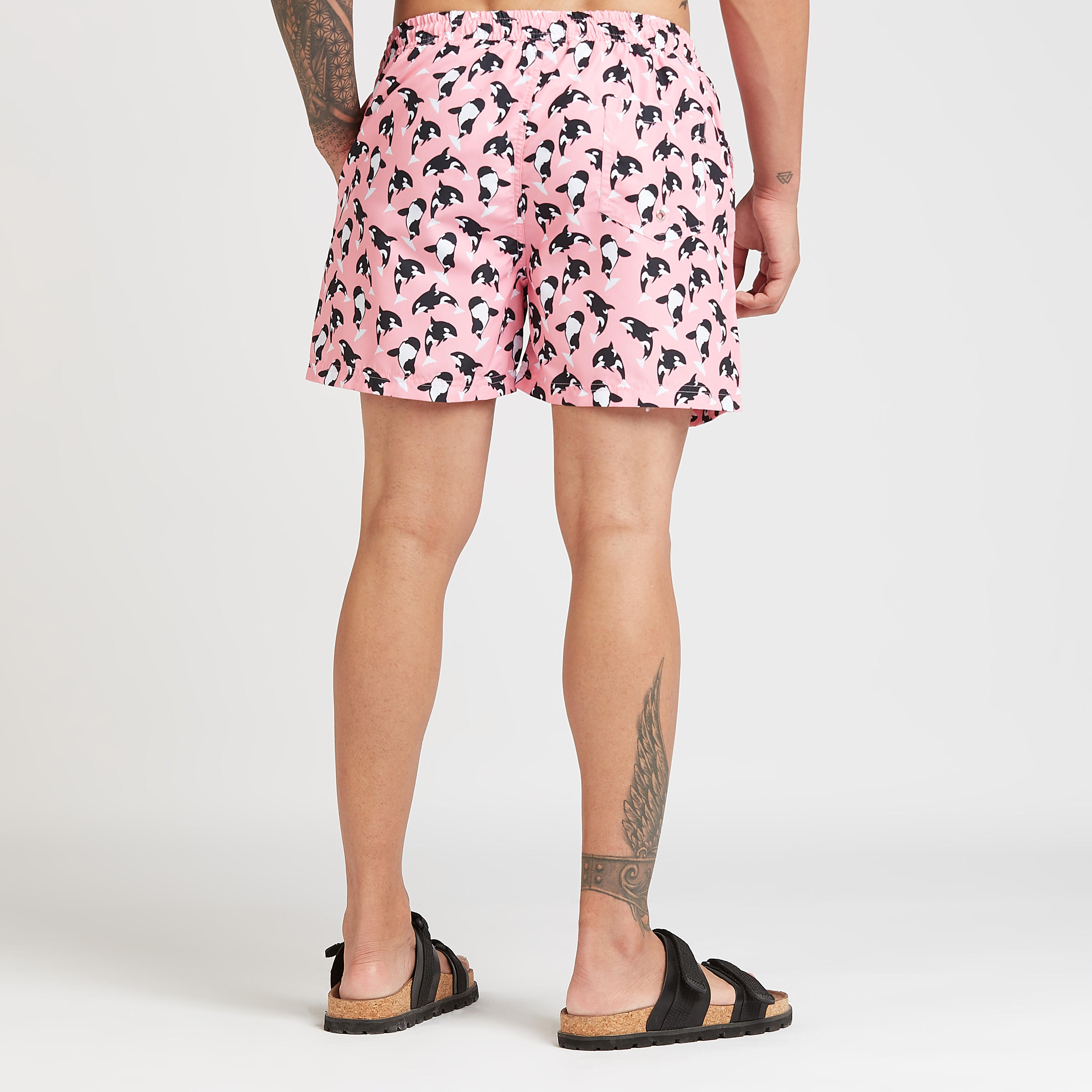 Printed Shorts with Elasticised Waistband and Drawstring-men-clothing-bottoms-shorts-image-4