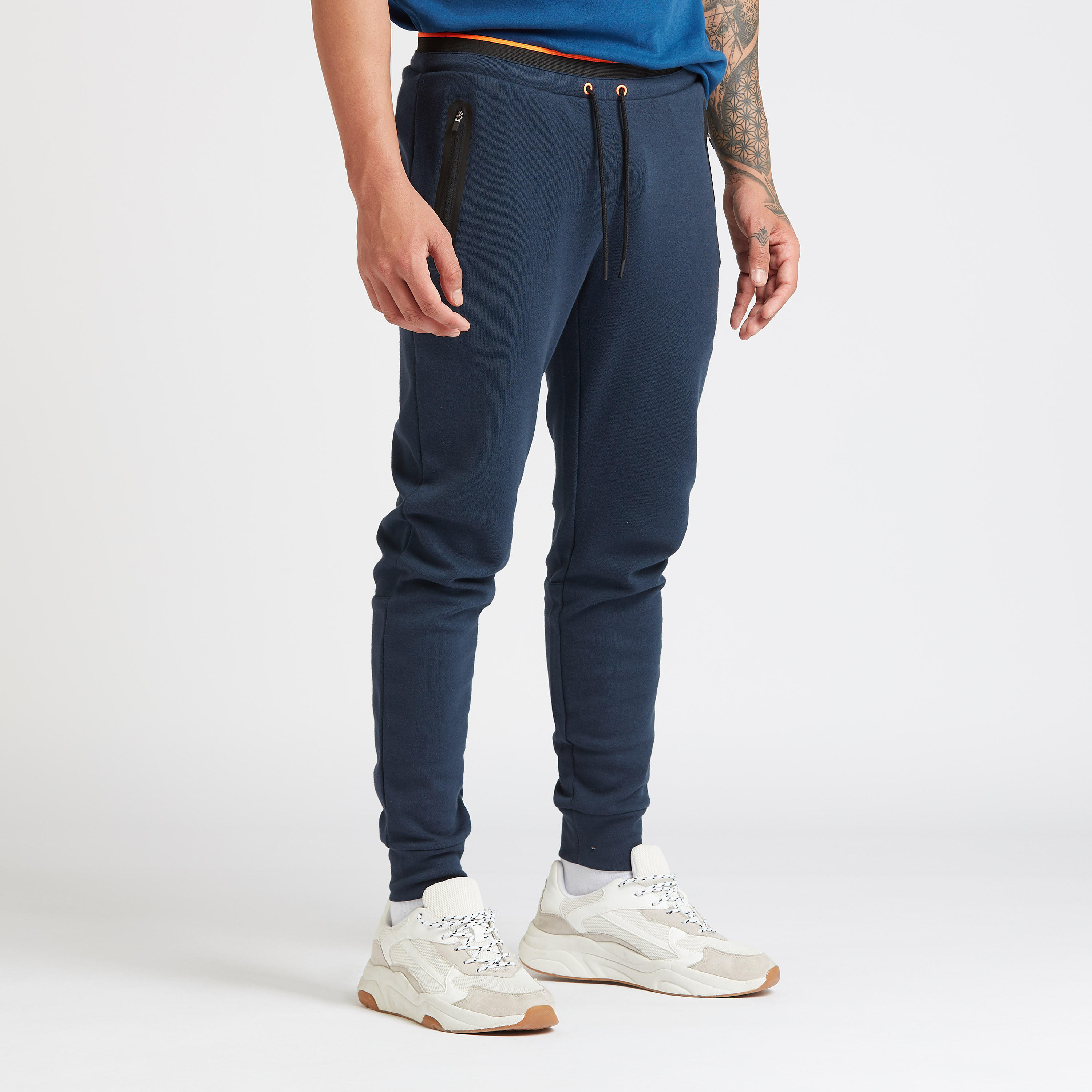 Full Length Solid Jog Pants with Pocket Detail and Drawstring-men-clothing-sportswearandactivewear-bottoms-image-1
