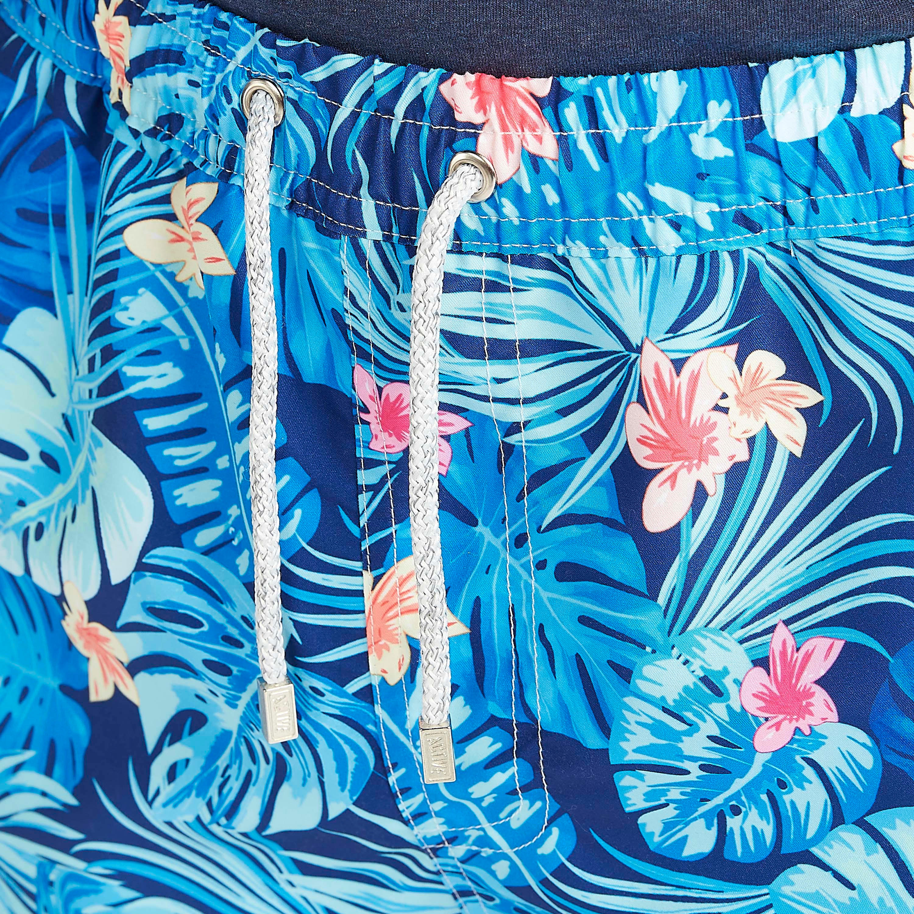 Printed Beach Shorts with Drawstring Closure-men-clothing-bottoms-shorts-image-3
