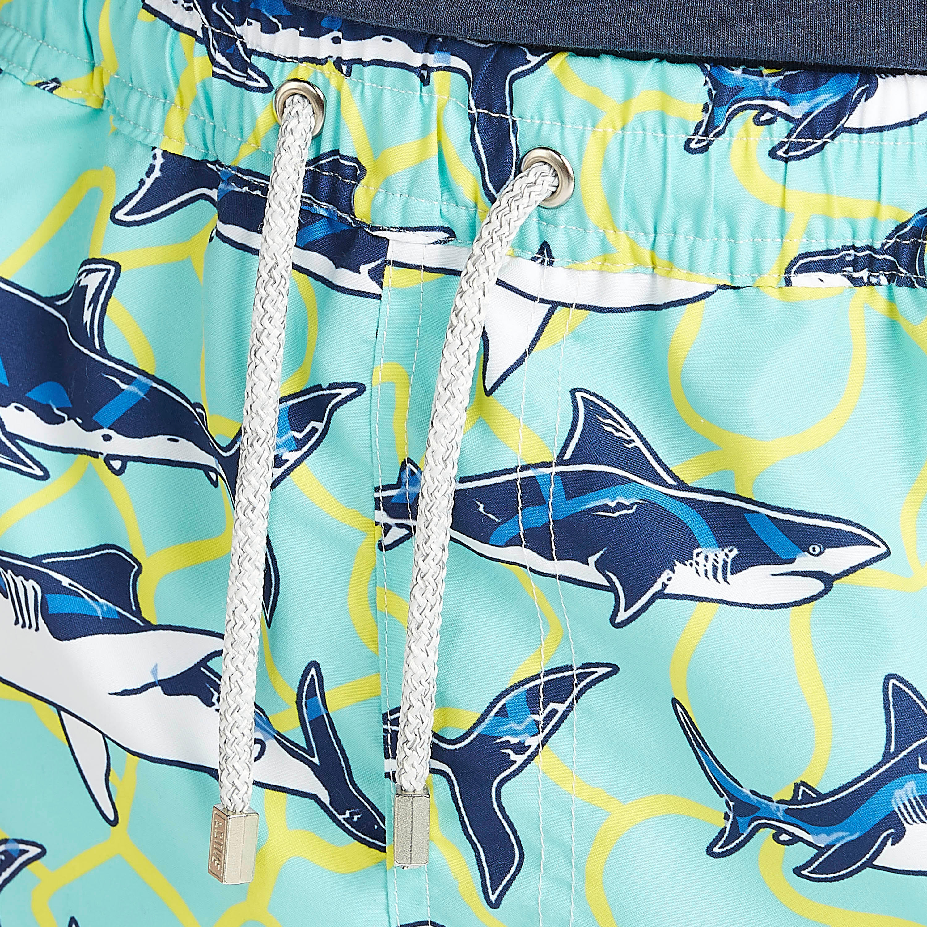 Printed Beach Shorts with Drawstring Closure-men-clothing-bottoms-shorts-image-3