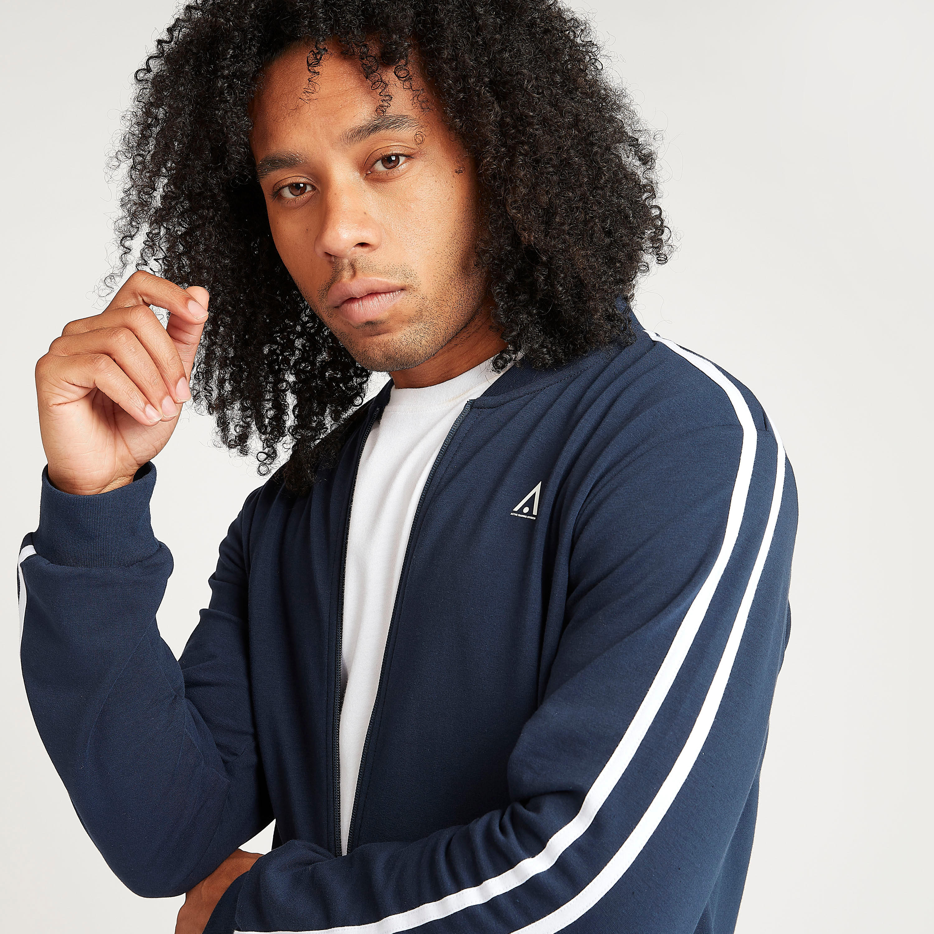 Striped Jacket with Long Sleeves and Zip Closure-men-clothing-jacketsandblazers-jackets-image-1