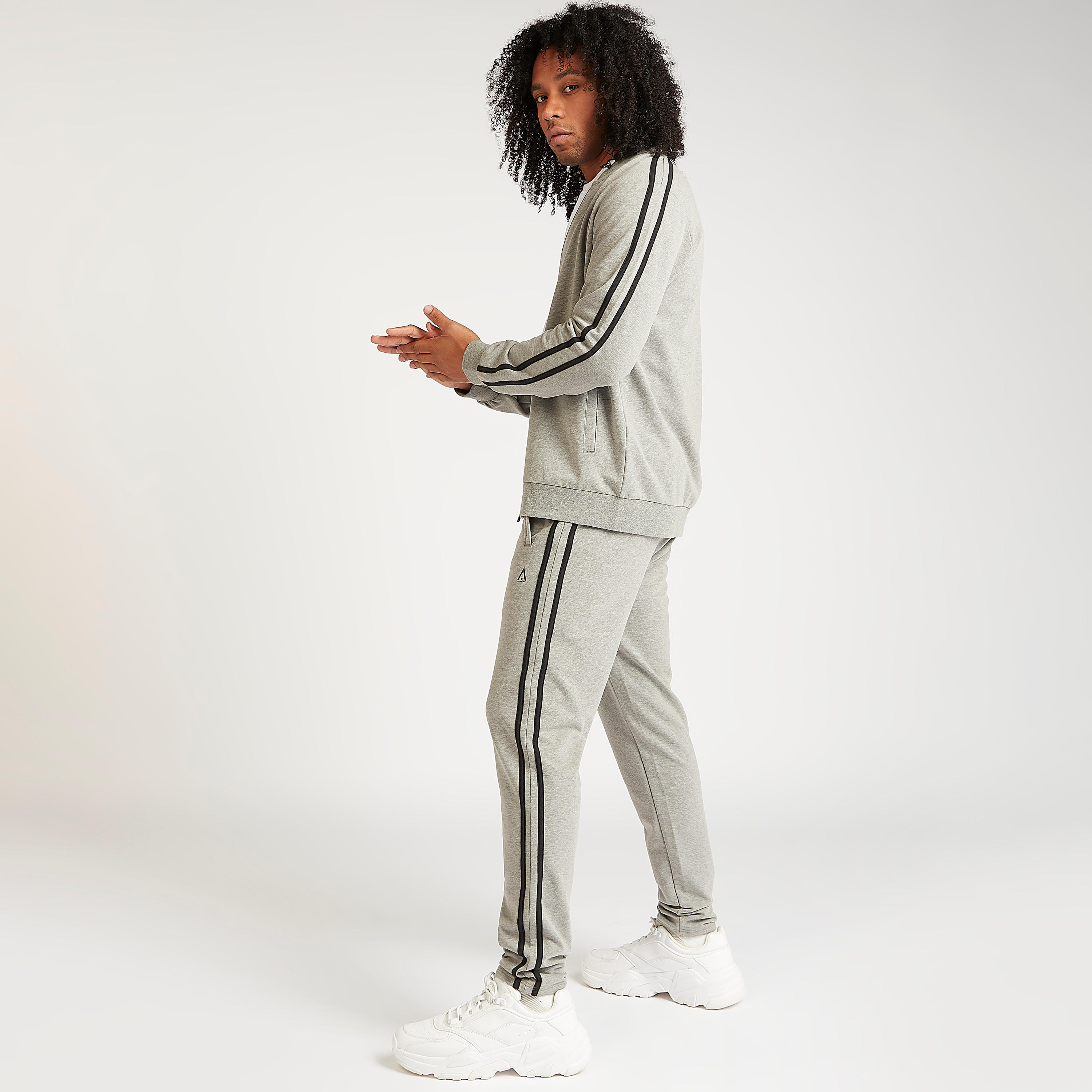 Stripe Detail Jacket with Zip Closure and Long Sleeves-men-clothing-jacketsandblazers-jackets-image-1