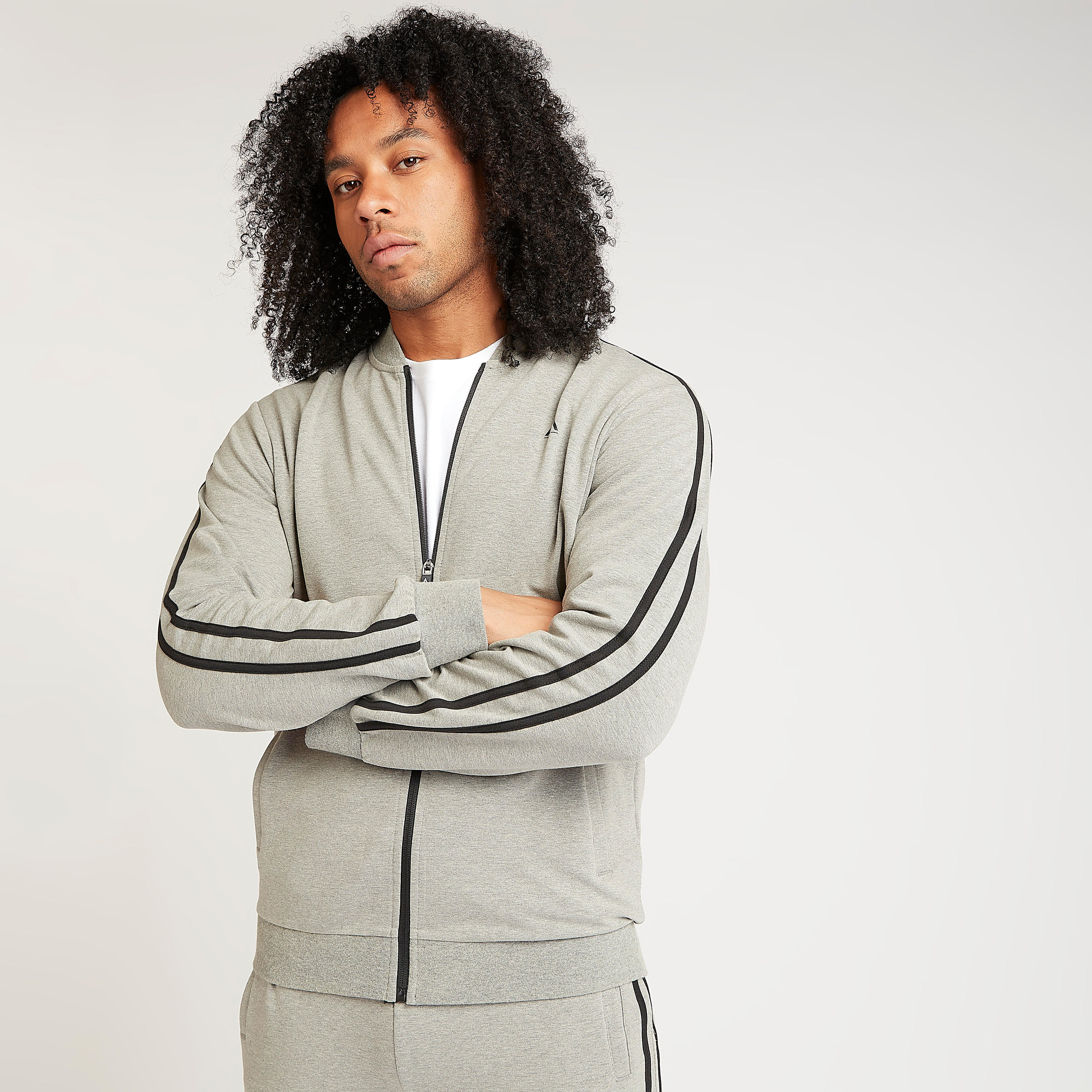 Stripe Detail Jacket with Zip Closure and Long Sleeves-men-clothing-jacketsandblazers-jackets-image-3