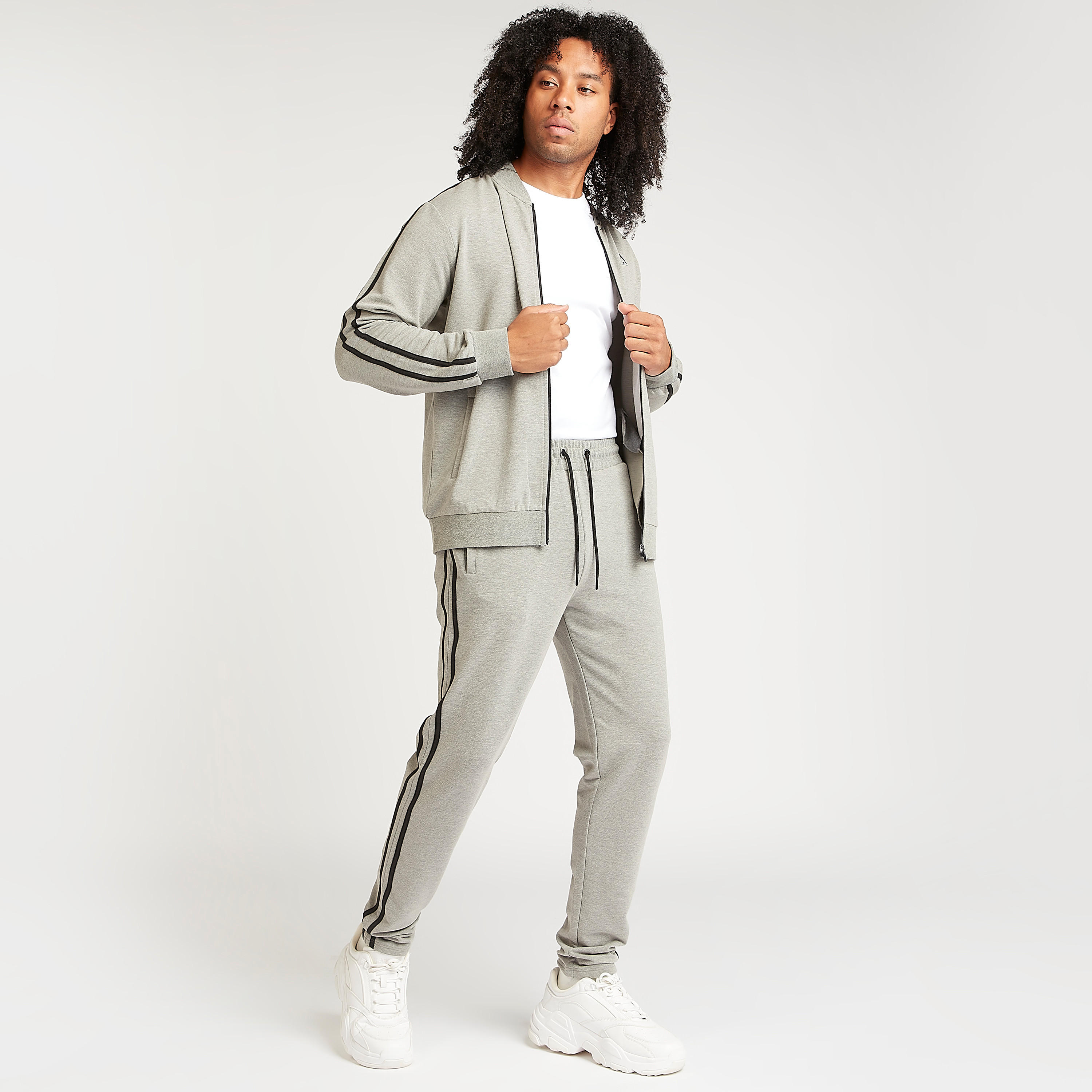 Stripe Detail Jacket with Zip Closure and Long Sleeves-men-clothing-jacketsandblazers-jackets-image-8