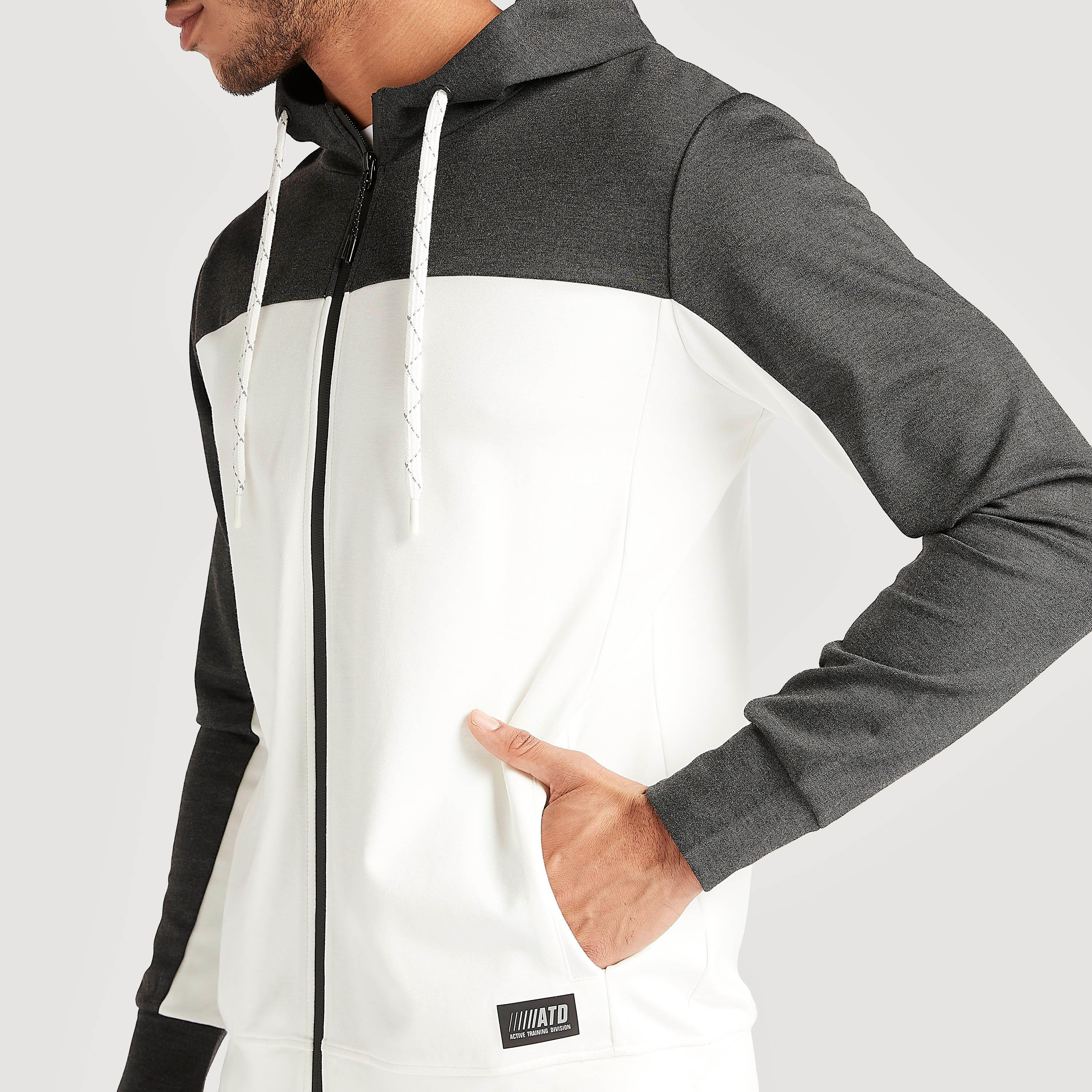 Panelled Hoodie with Zip Closure and Pocket-men-winterwear-hoodiesandsweatshirts-image-3