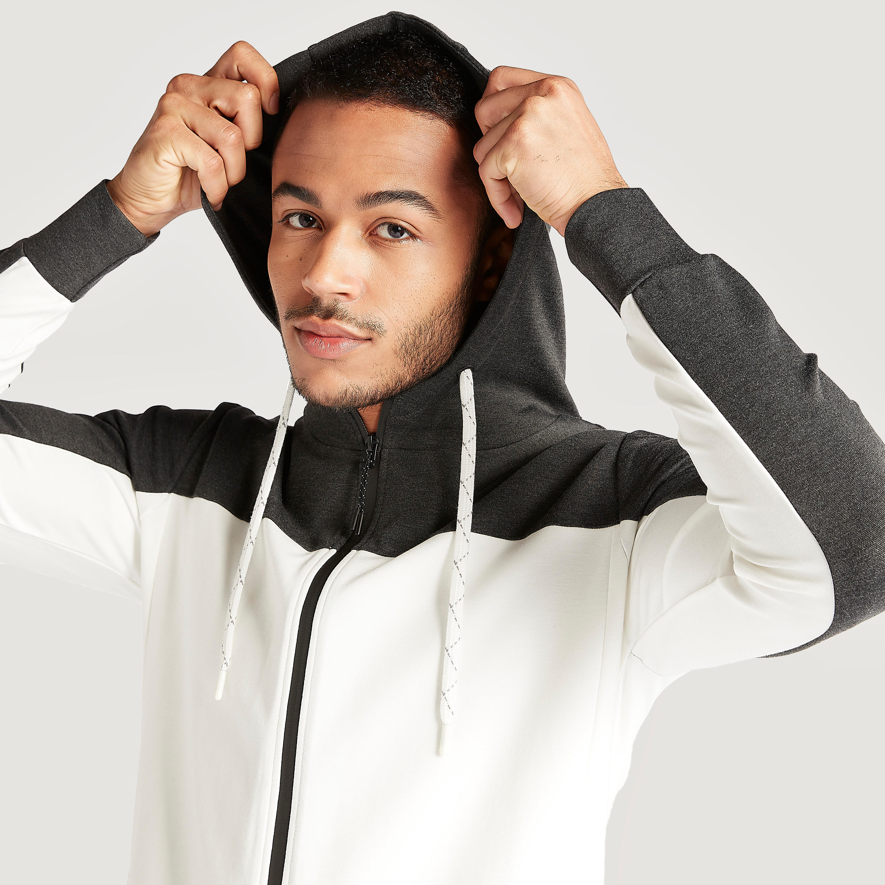 Panelled Hoodie with Zip Closure and Pocket-men-winterwear-hoodiesandsweatshirts-image-5