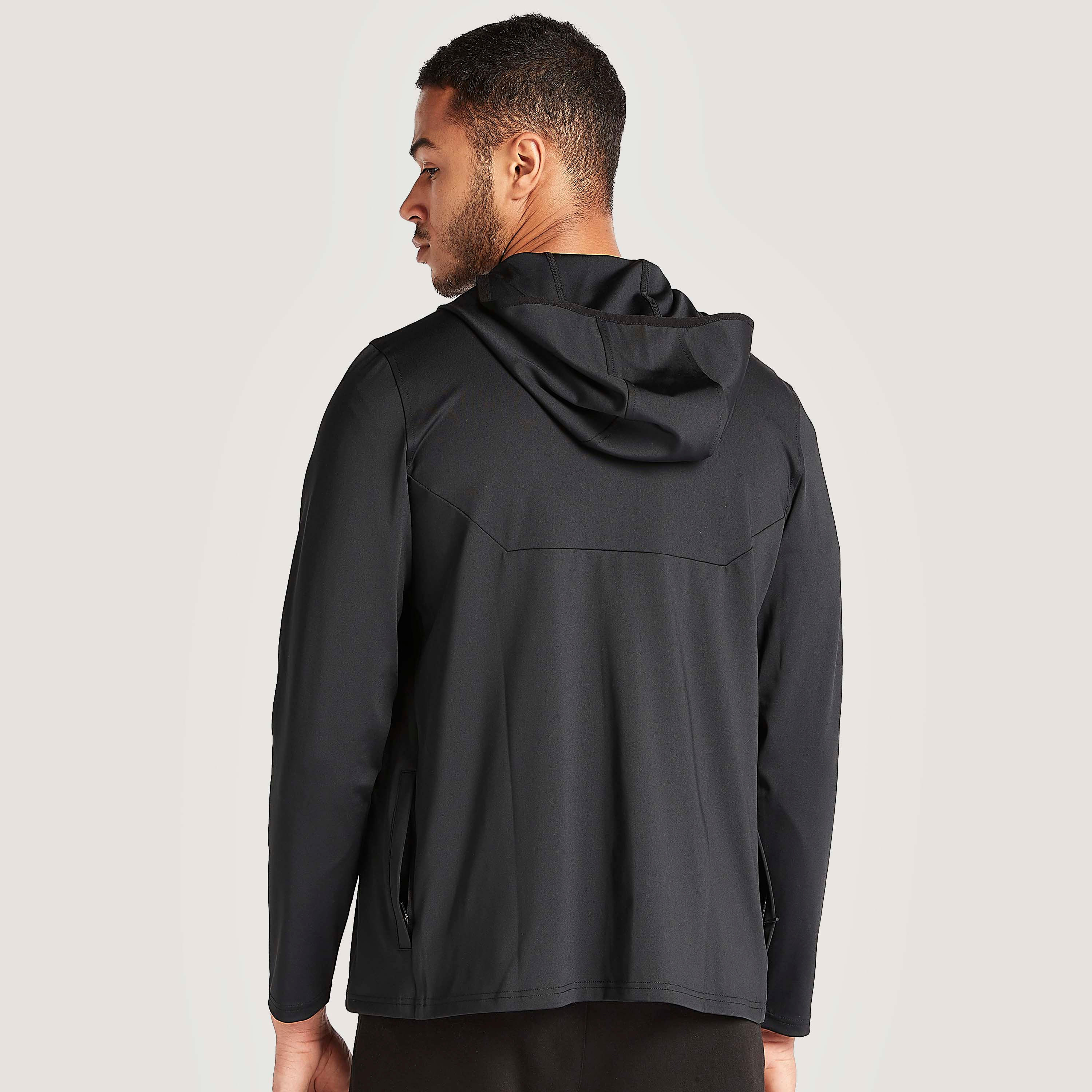 Solid Zip Through Hooded Jacket with Long Sleeves and Pockets-men-winterwear-hoodiesandsweatshirts-image-4