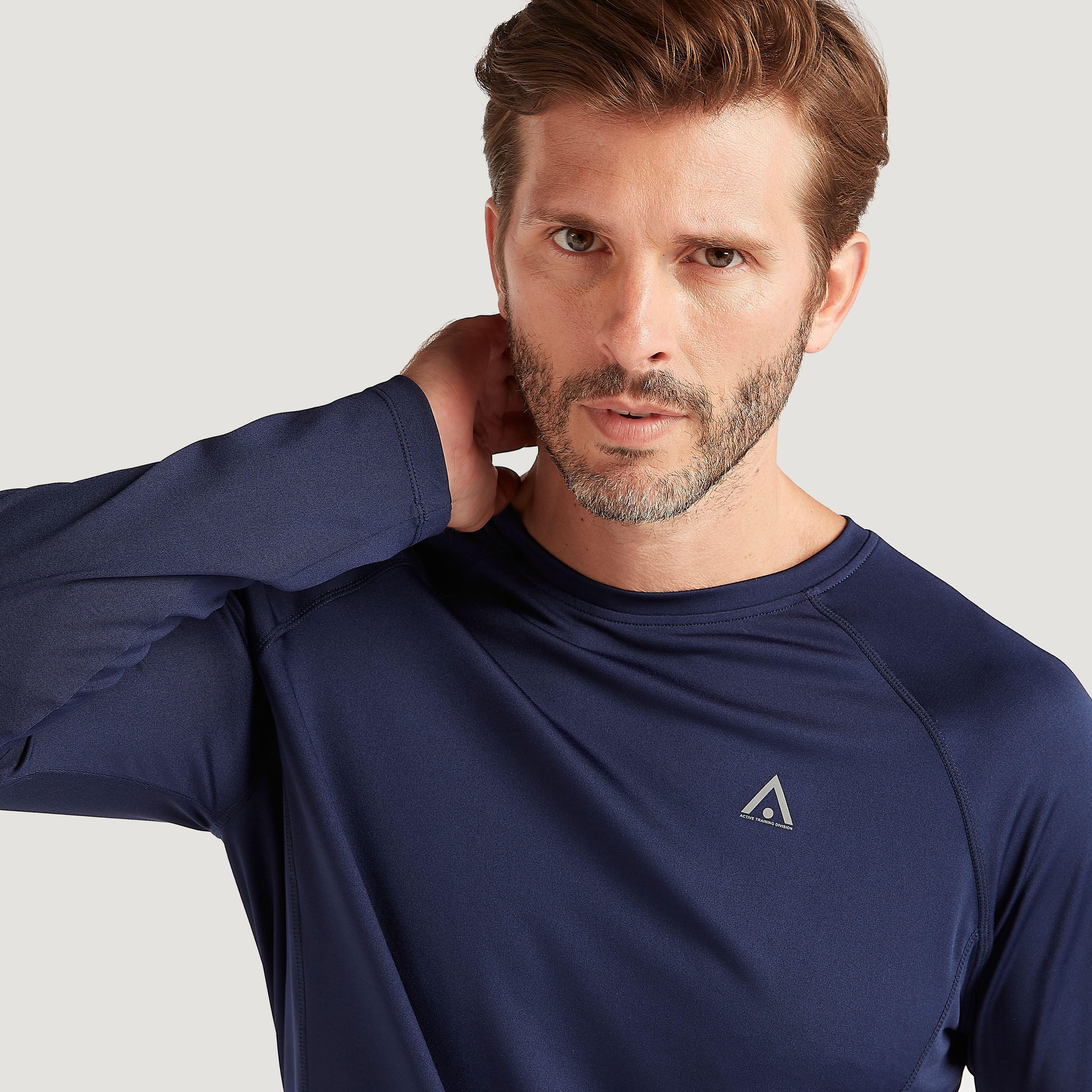 Solid Crew Neck T-shirt with Long Sleeves-men-clothing-sportswearandactivewear-tshirtsandpolos-image-3