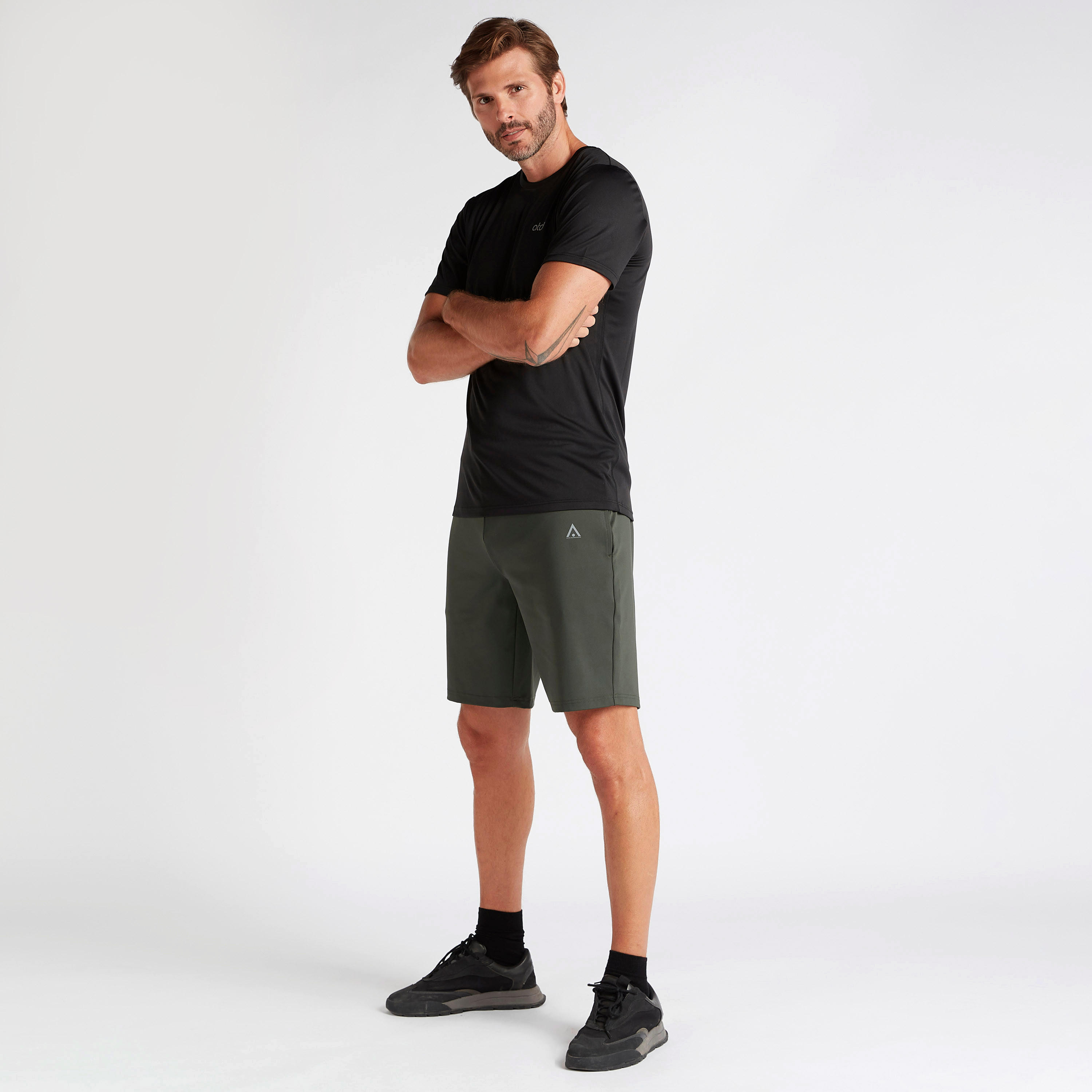 Solid Shorts with Elasticated Waistband and Pockets-men-clothing-sportswearandactivewear-bottoms-image-2