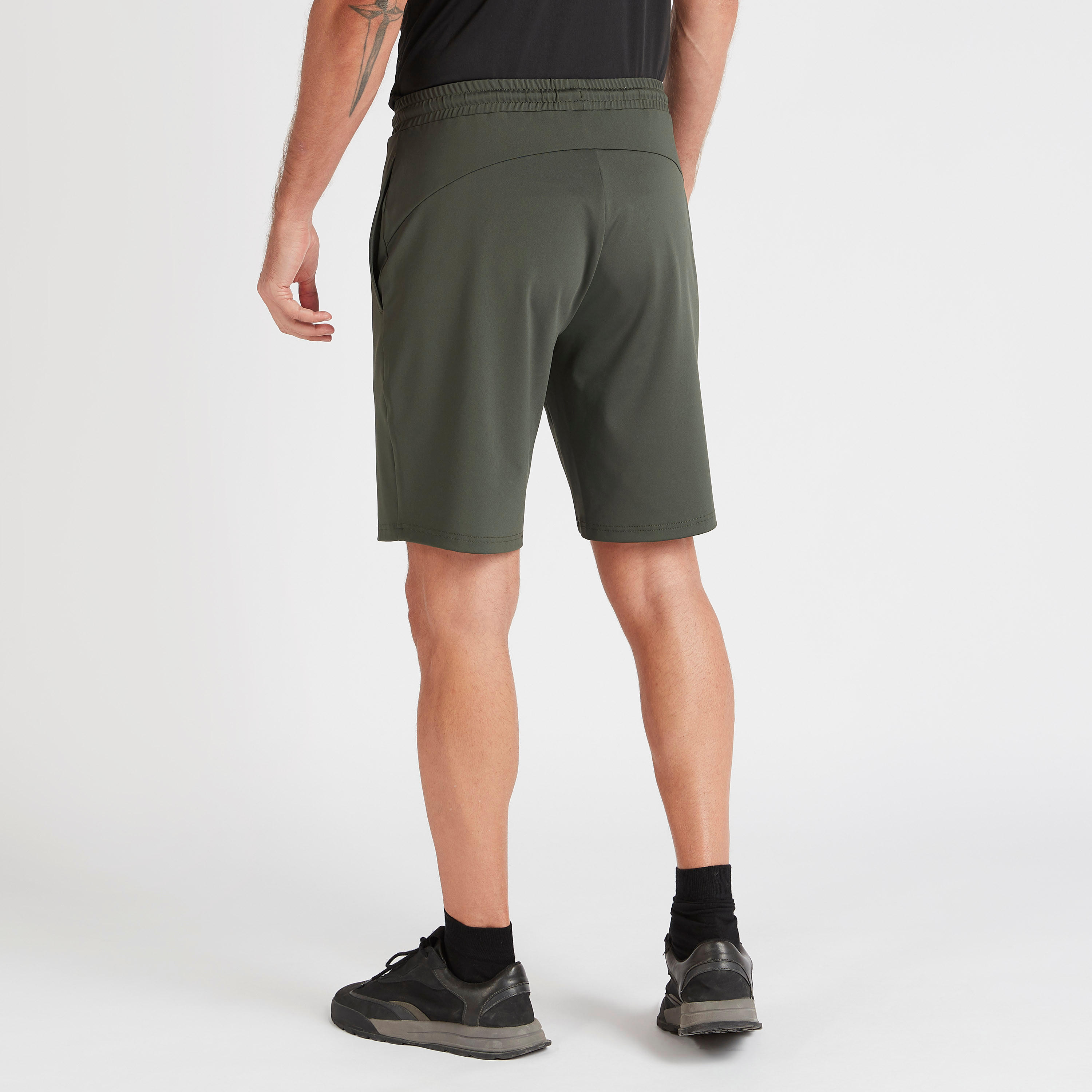 Solid Shorts with Elasticated Waistband and Pockets-men-clothing-sportswearandactivewear-bottoms-image-4