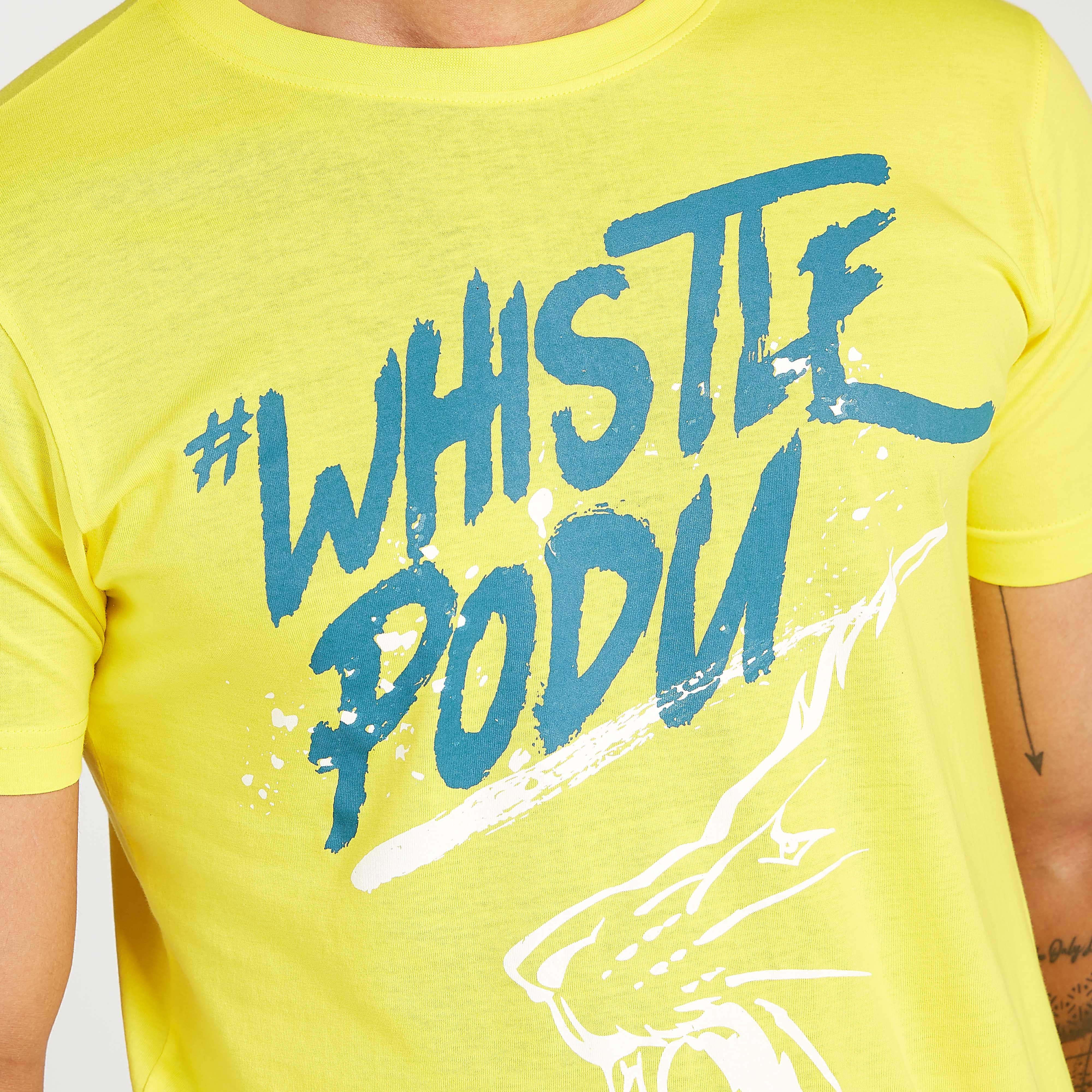 CSK Slogan Print IPL T-shirt with Short Sleeves-men-clothing-sportswearandactivewear-tshirtsandpolos-image-2