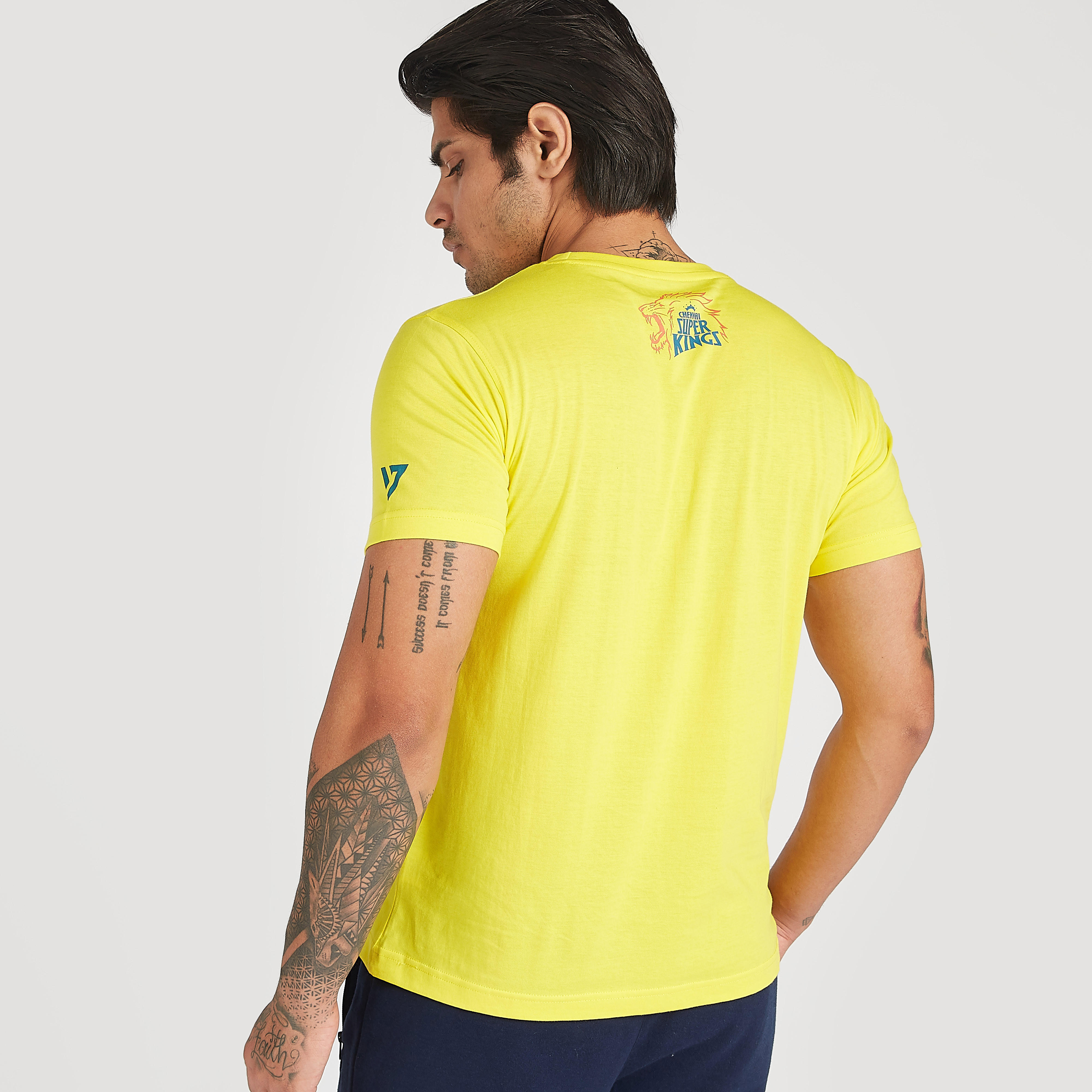 CSK Slogan Print IPL T-shirt with Short Sleeves-men-clothing-sportswearandactivewear-tshirtsandpolos-image-4