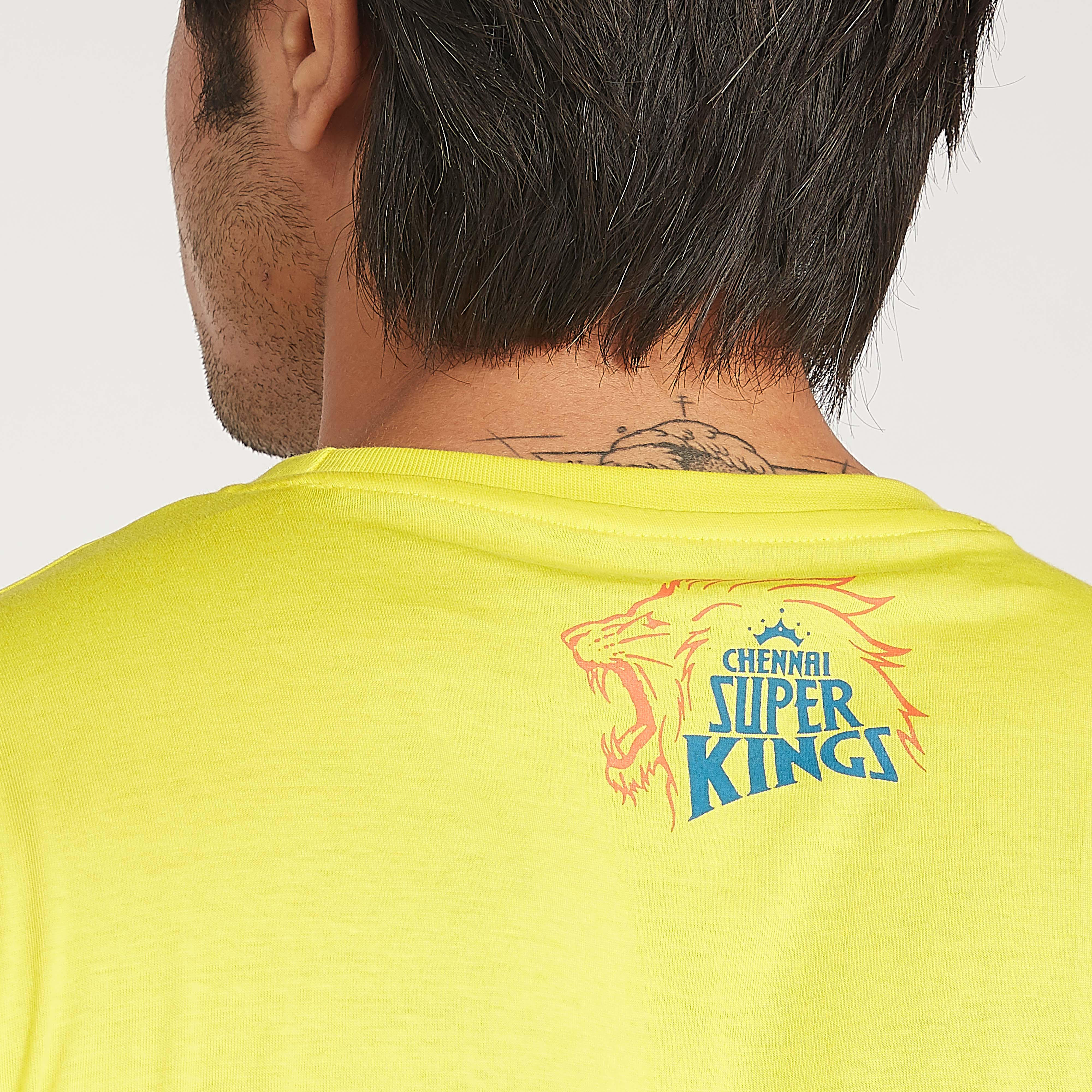 CSK Slogan Print IPL T-shirt with Short Sleeves-men-clothing-sportswearandactivewear-tshirtsandpolos-image-6