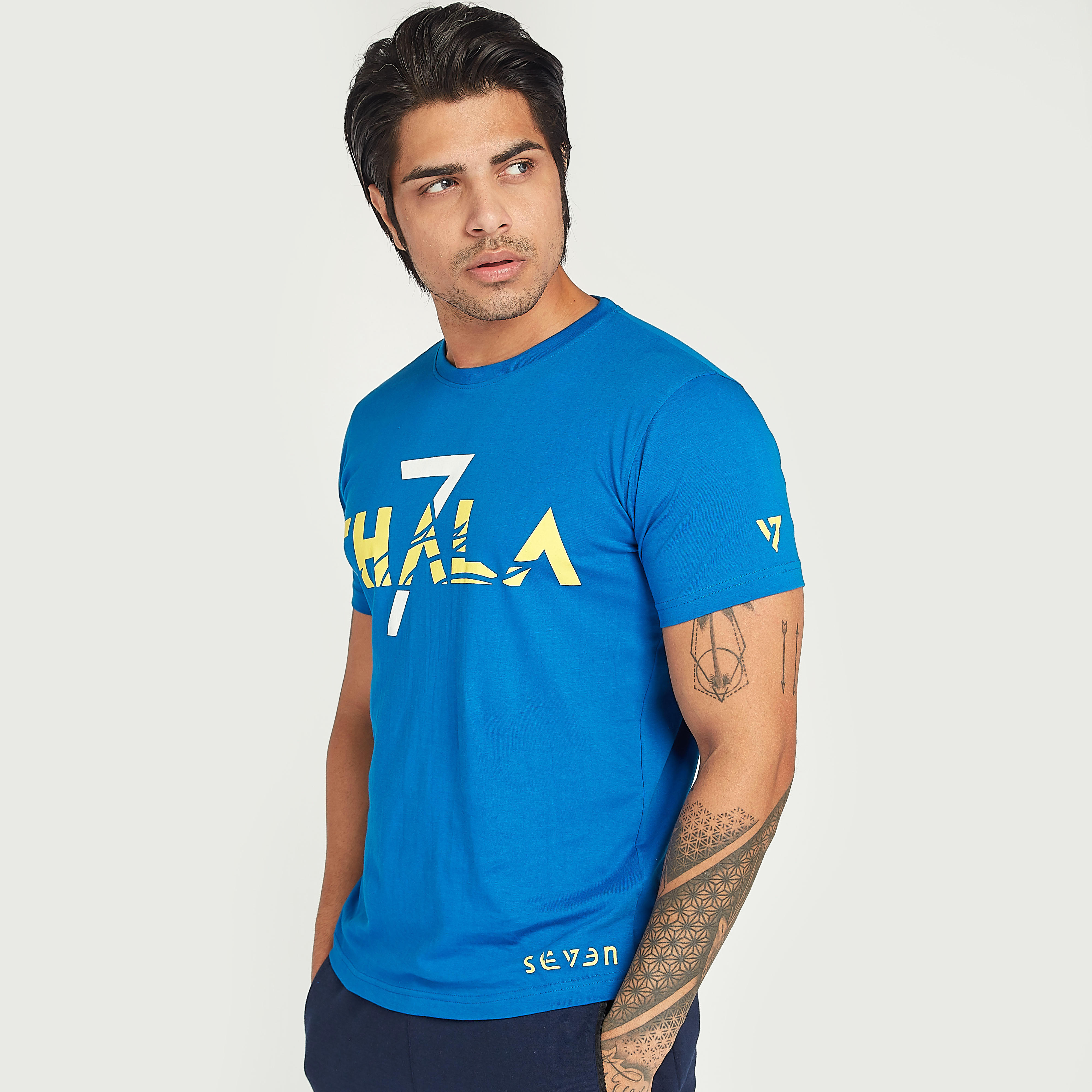 CSK Print IPL T-shirt with Crew Neck - Dhoni-men-clothing-sportswearandactivewear-tshirtsandpolos-image-4