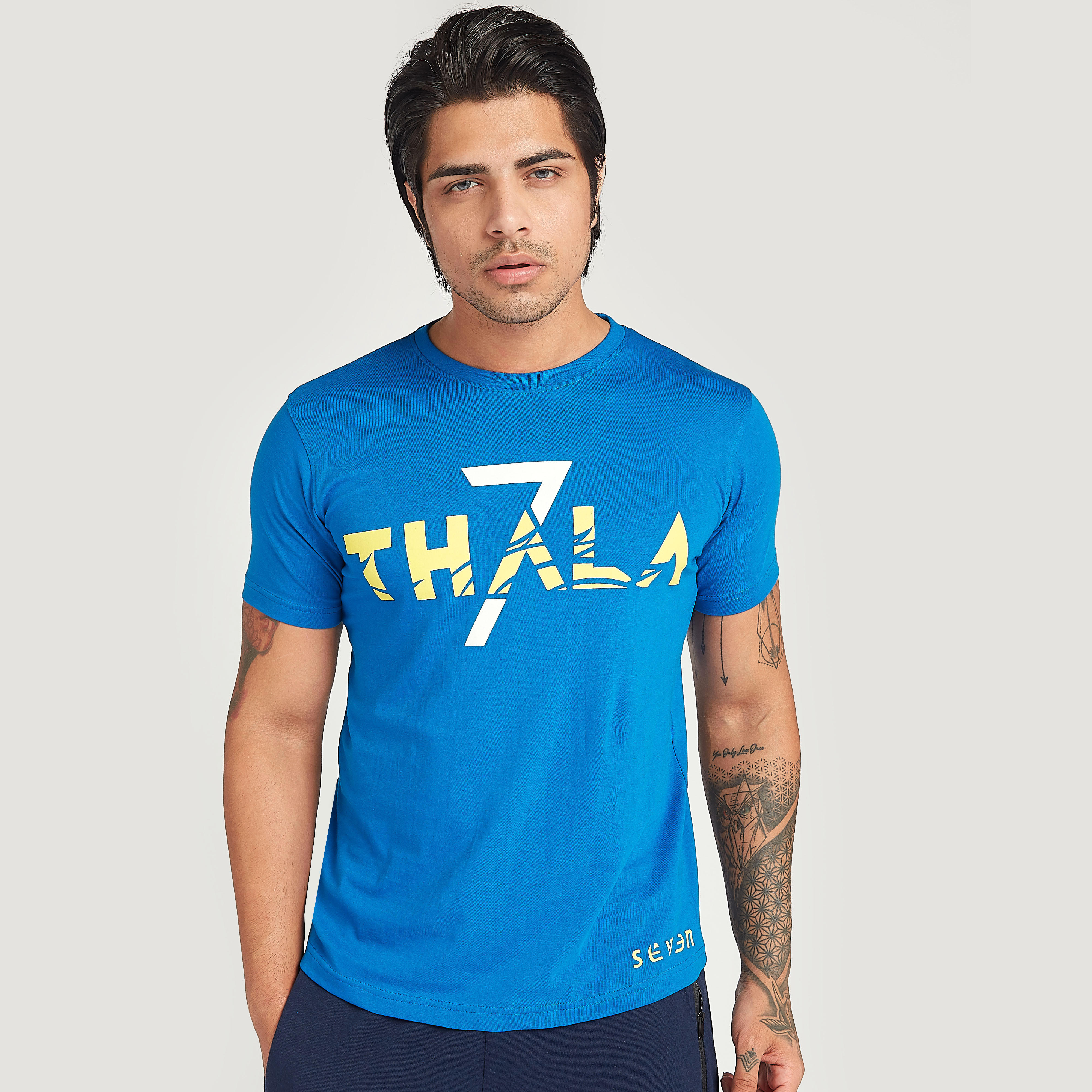 CSK Print IPL T-shirt with Crew Neck - Dhoni-men-clothing-sportswearandactivewear-tshirtsandpolos-image-5