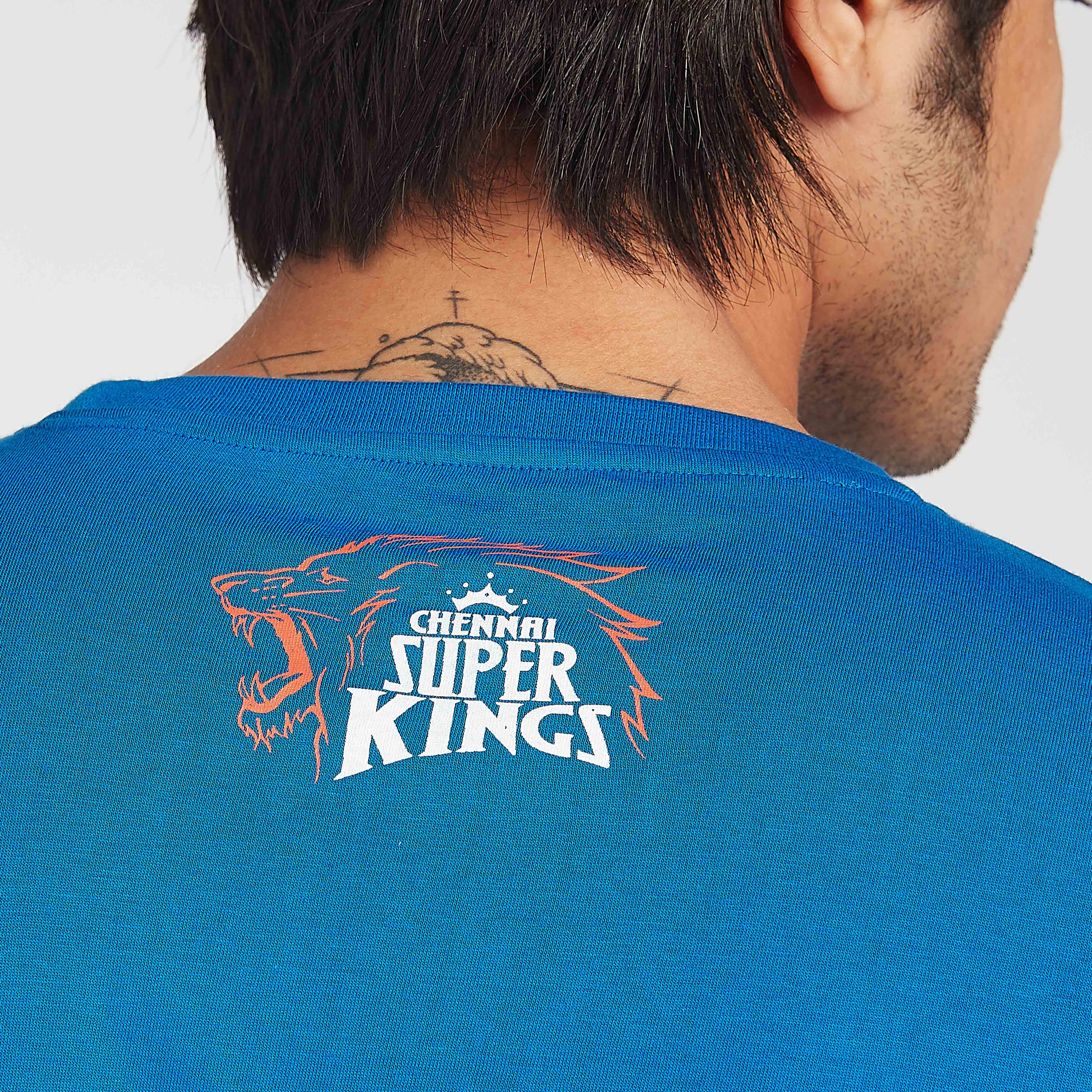 CSK Print IPL T-shirt with Crew Neck - Dhoni-men-clothing-sportswearandactivewear-tshirtsandpolos-image-6
