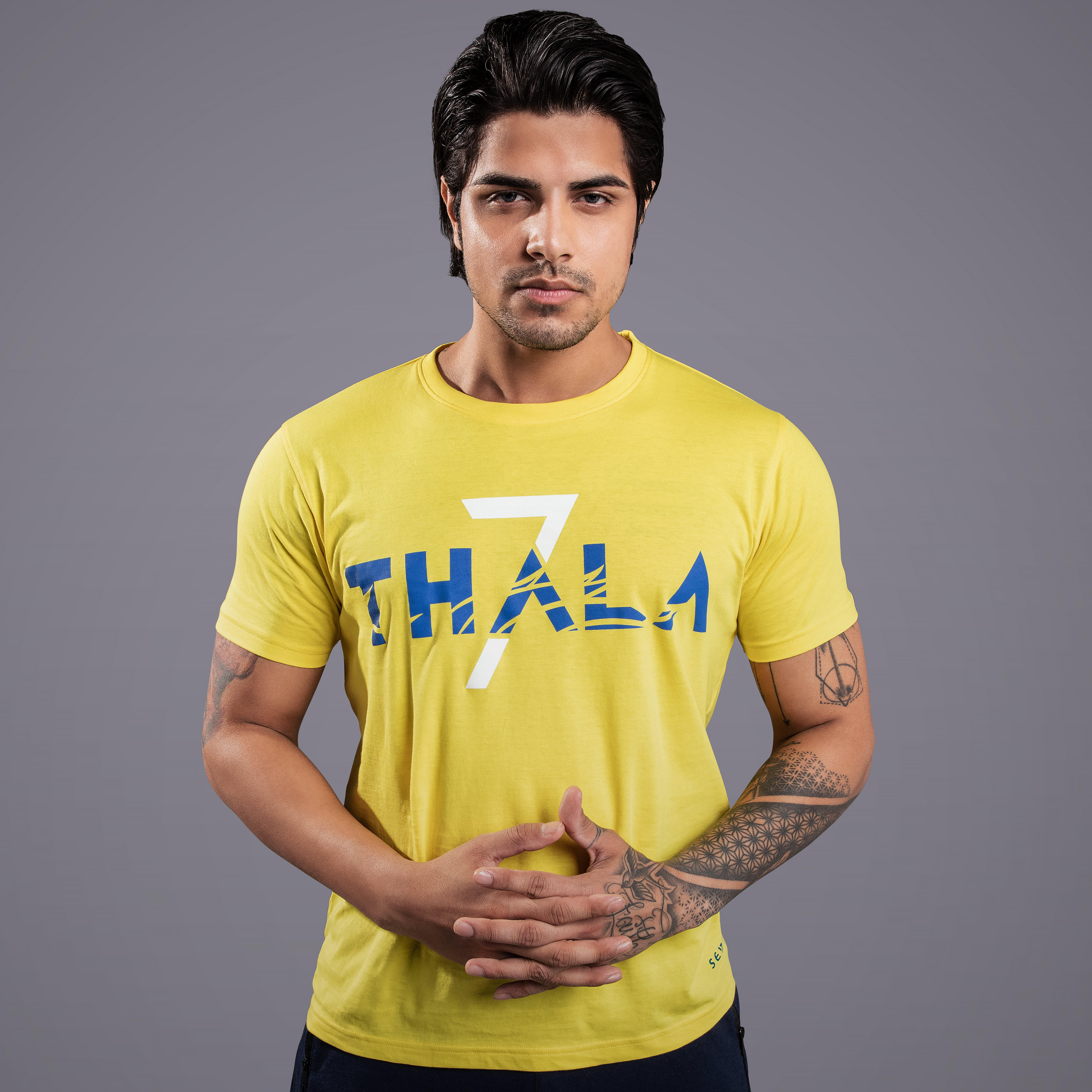 CSK Print IPL T-shirt with Crew Neck-men-clothing-sportswearandactivewear-tshirtsandpolos-image-1