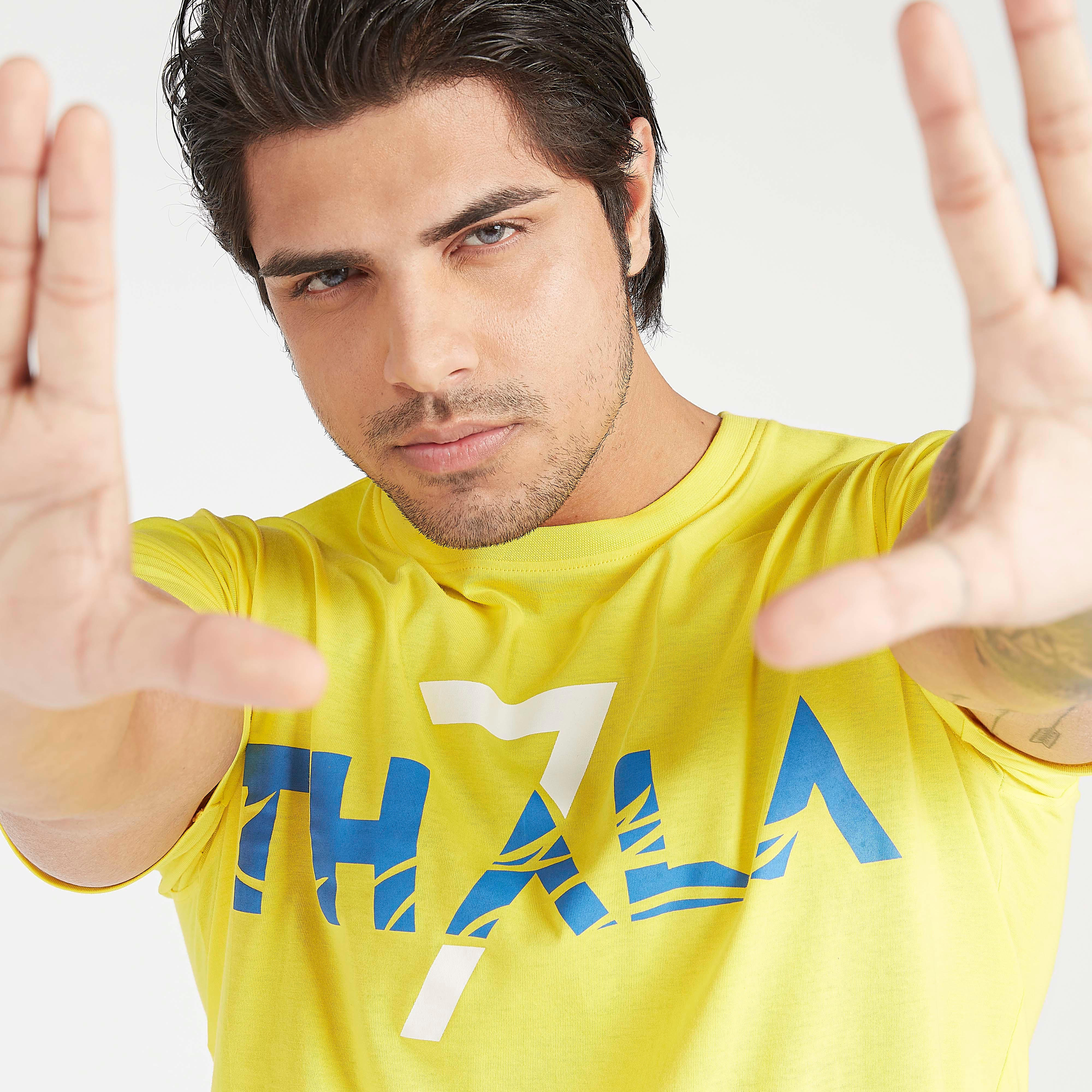 CSK Print IPL T-shirt with Crew Neck-men-clothing-sportswearandactivewear-tshirtsandpolos-image-2