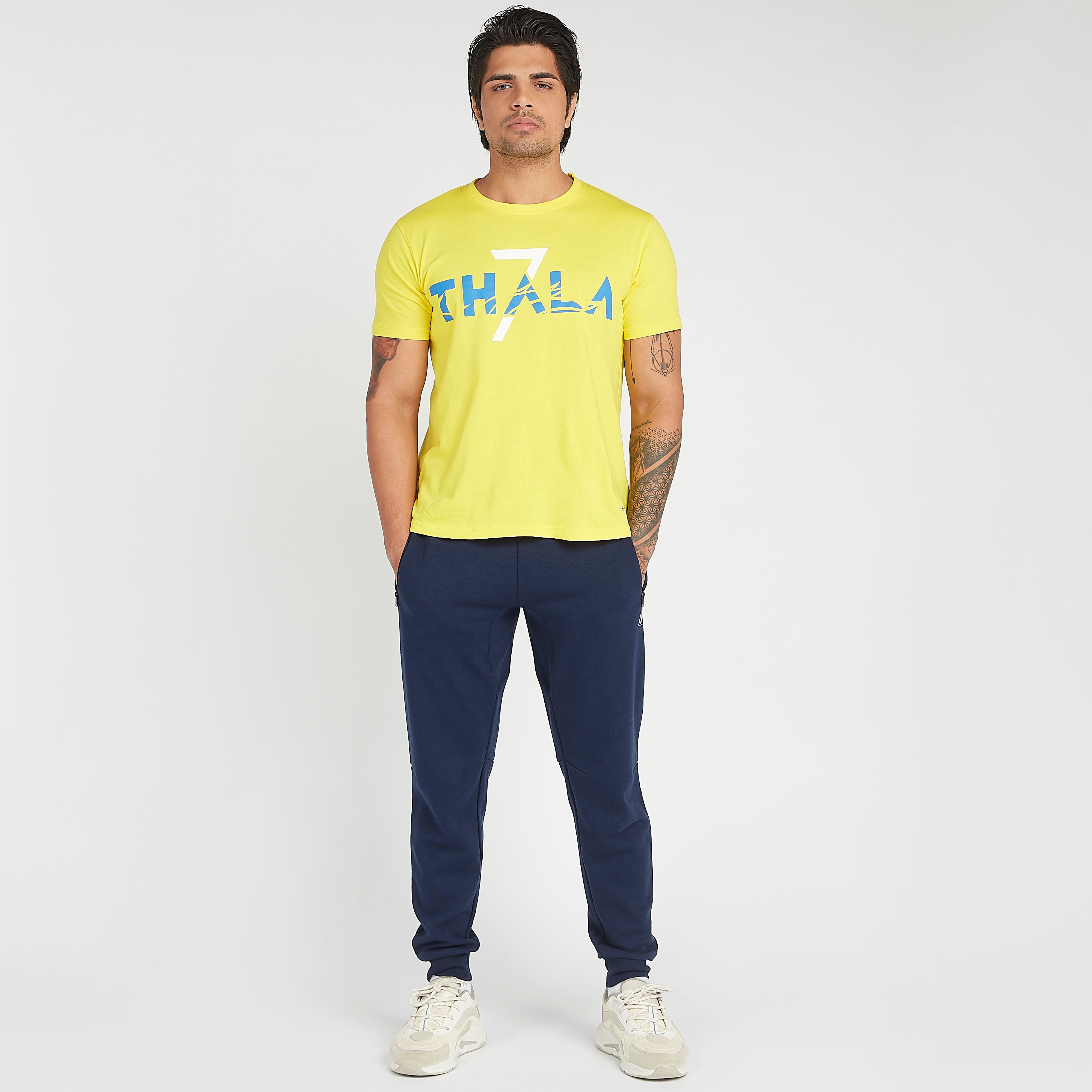 CSK Print IPL T-shirt with Crew Neck-men-clothing-sportswearandactivewear-tshirtsandpolos-image-3