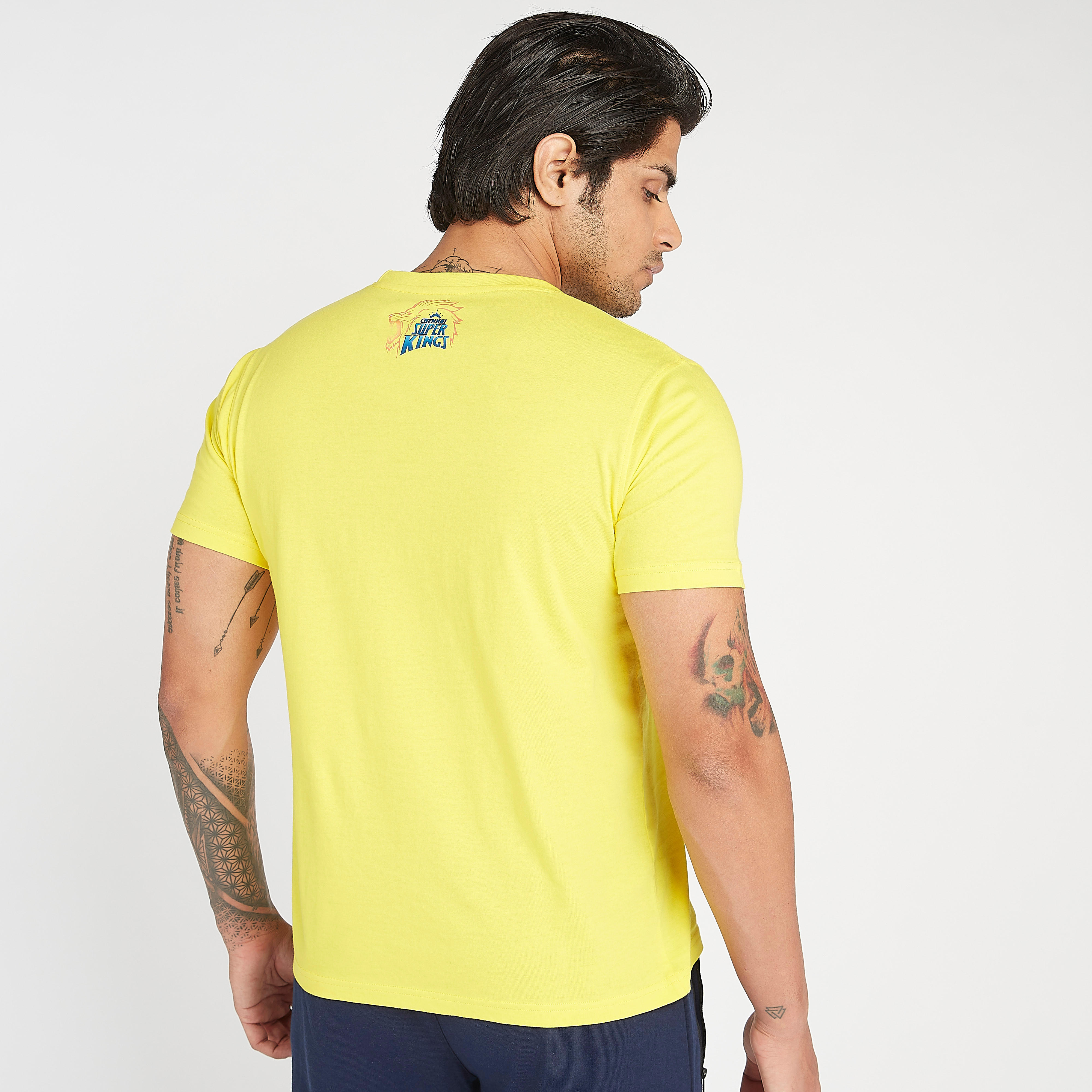 CSK Print IPL T-shirt with Crew Neck-men-clothing-sportswearandactivewear-tshirtsandpolos-image-5